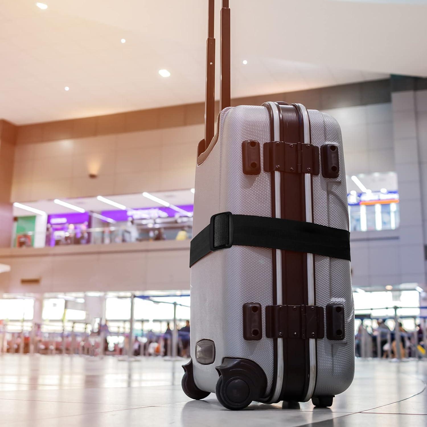 Correas de Equipaje Ajustables uxcell 200x5cm 2Pcs Rojo Rosa