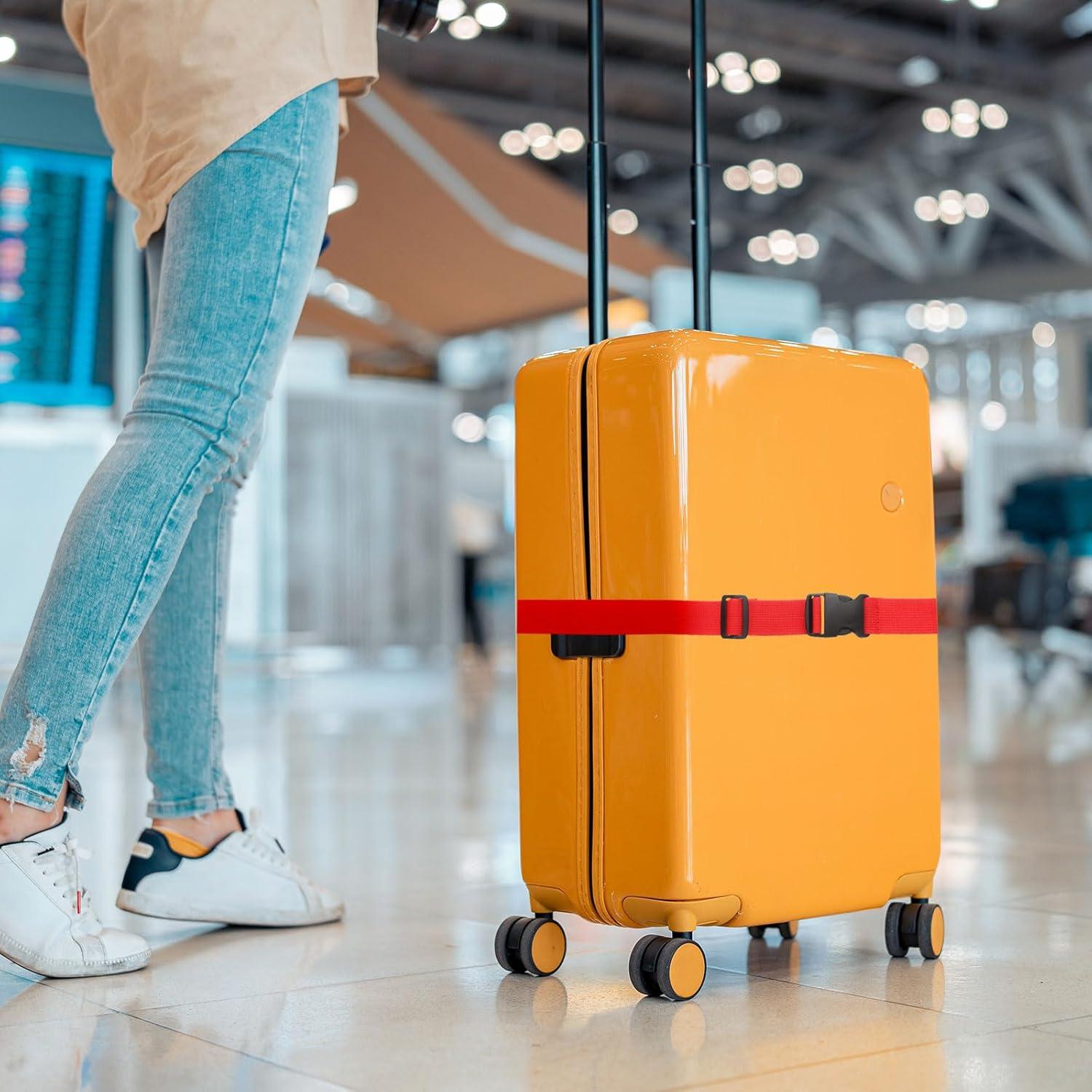 Correas de Equipaje Ajustables uxcell 4 Pcs Marrón Oscuro 130-180 cm