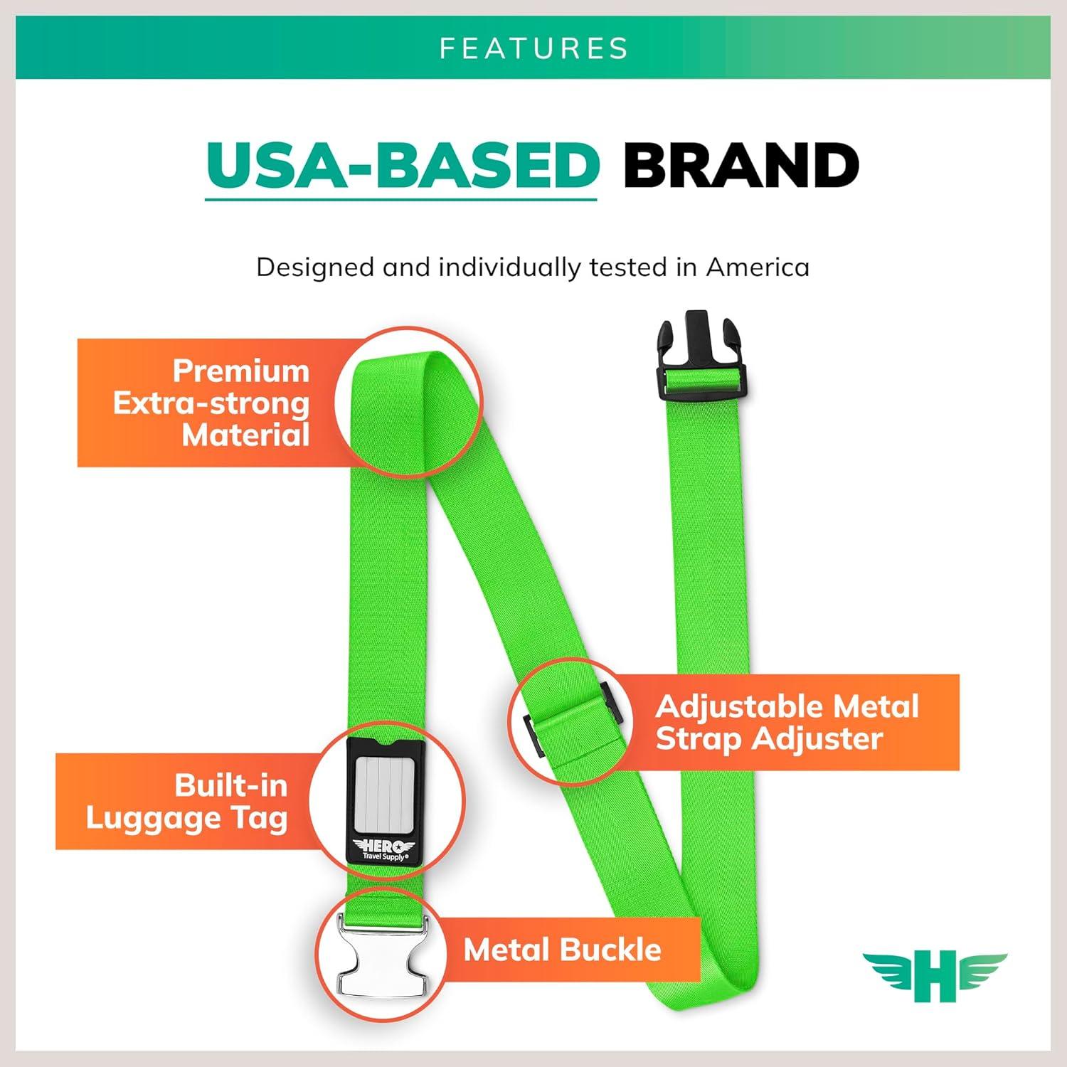 Correas de Equipaje HERO Verde - Juego de 2 Piezas 700 lbs