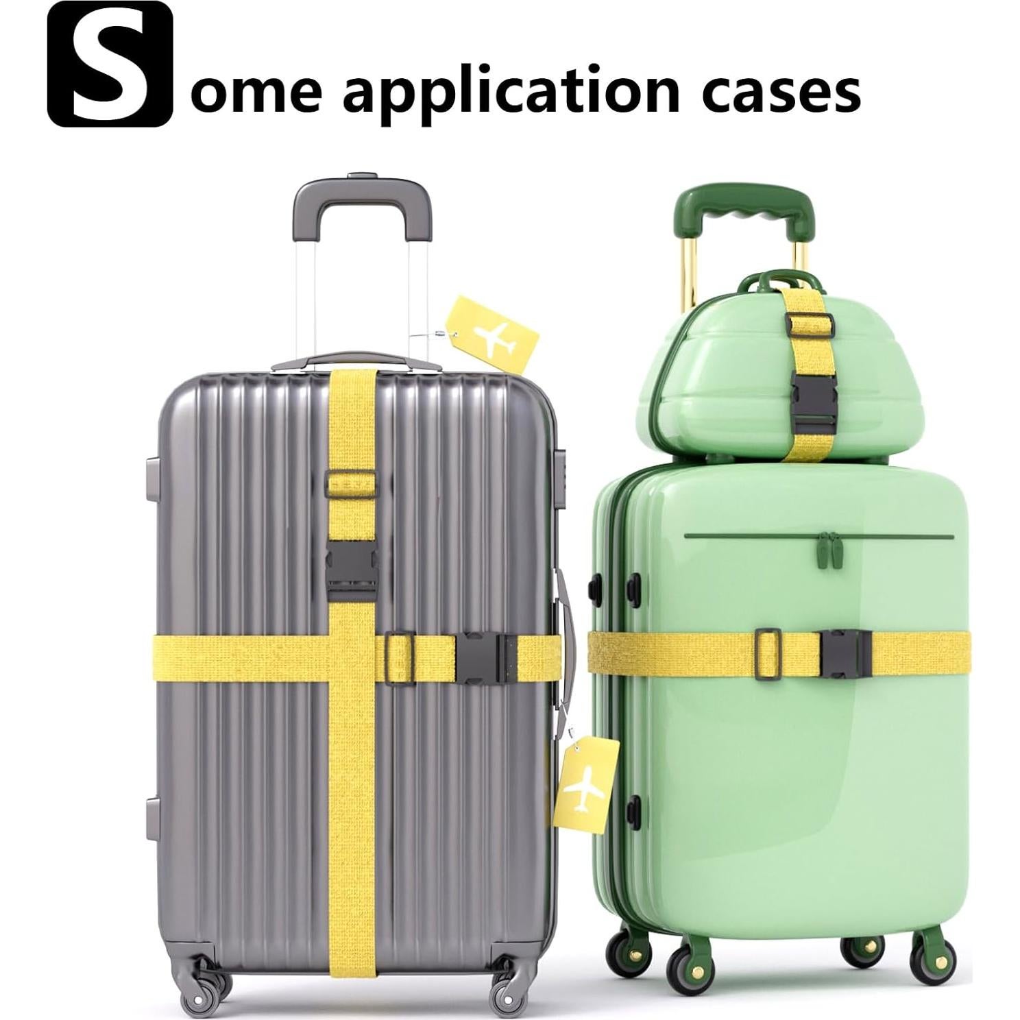 Paquete de 2 correas de equipaje ISABETTA ajustables 51-86 cm