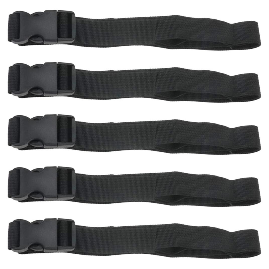5 Correás de Nylon Ajustables S SYDIEN 1" x 120 cm Negro