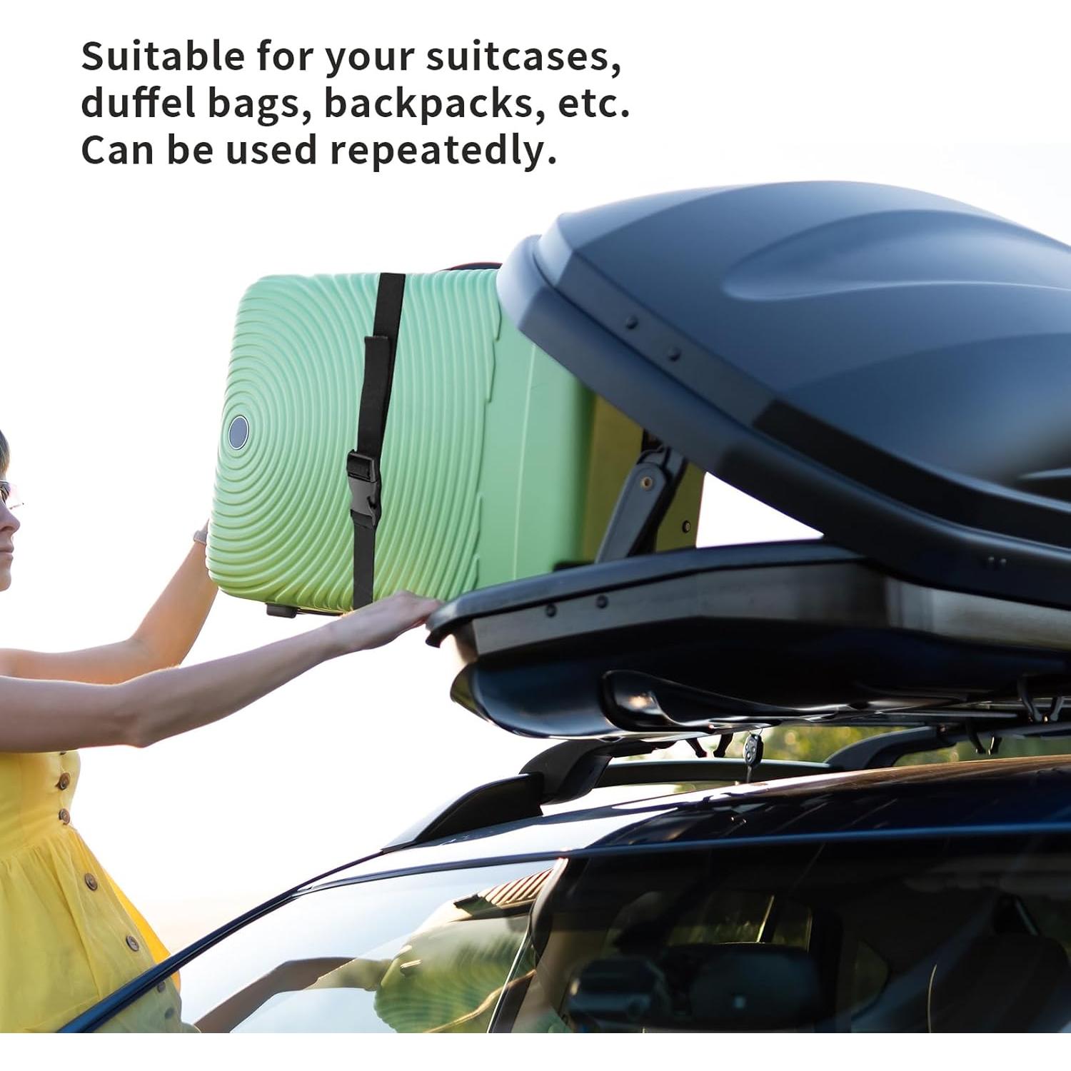 5 Correás de Nylon Ajustables S SYDIEN 1" x 120 cm Negro