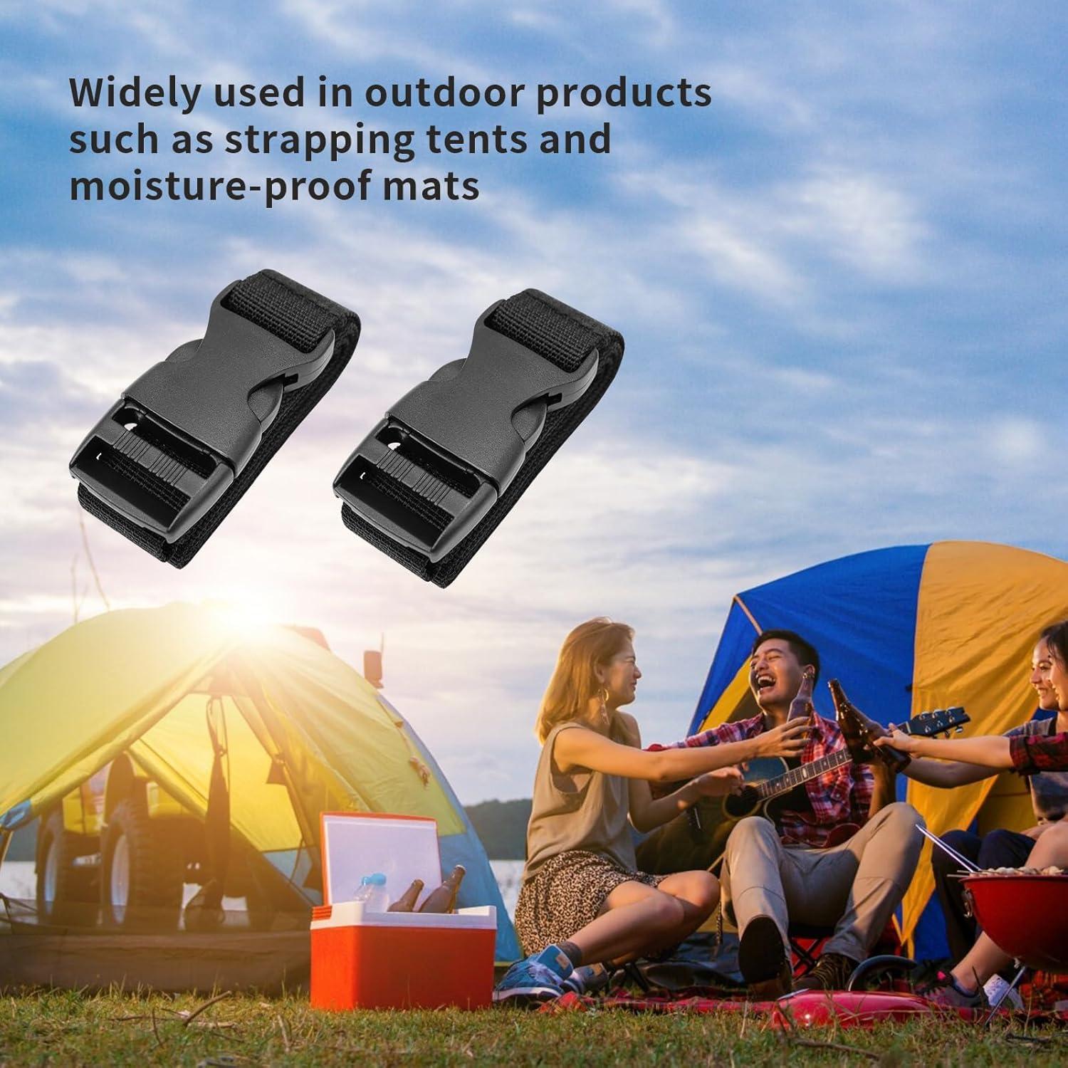 5 Correás de Nylon Ajustables S SYDIEN 1" x 120 cm Negro