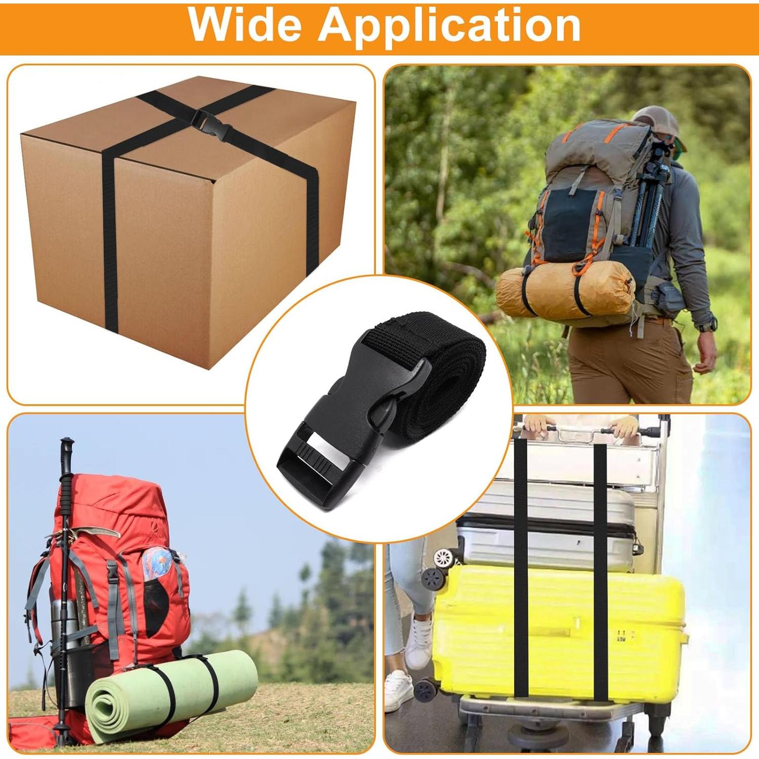 5 Correás de Nylon Ajustables S SYDIEN 1" x 120 cm Negro