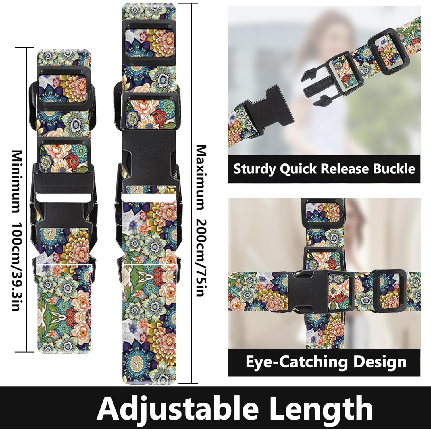 Correas de Equipaje Ajustables Yoiilifee 2 Piezas Nylon Colorido