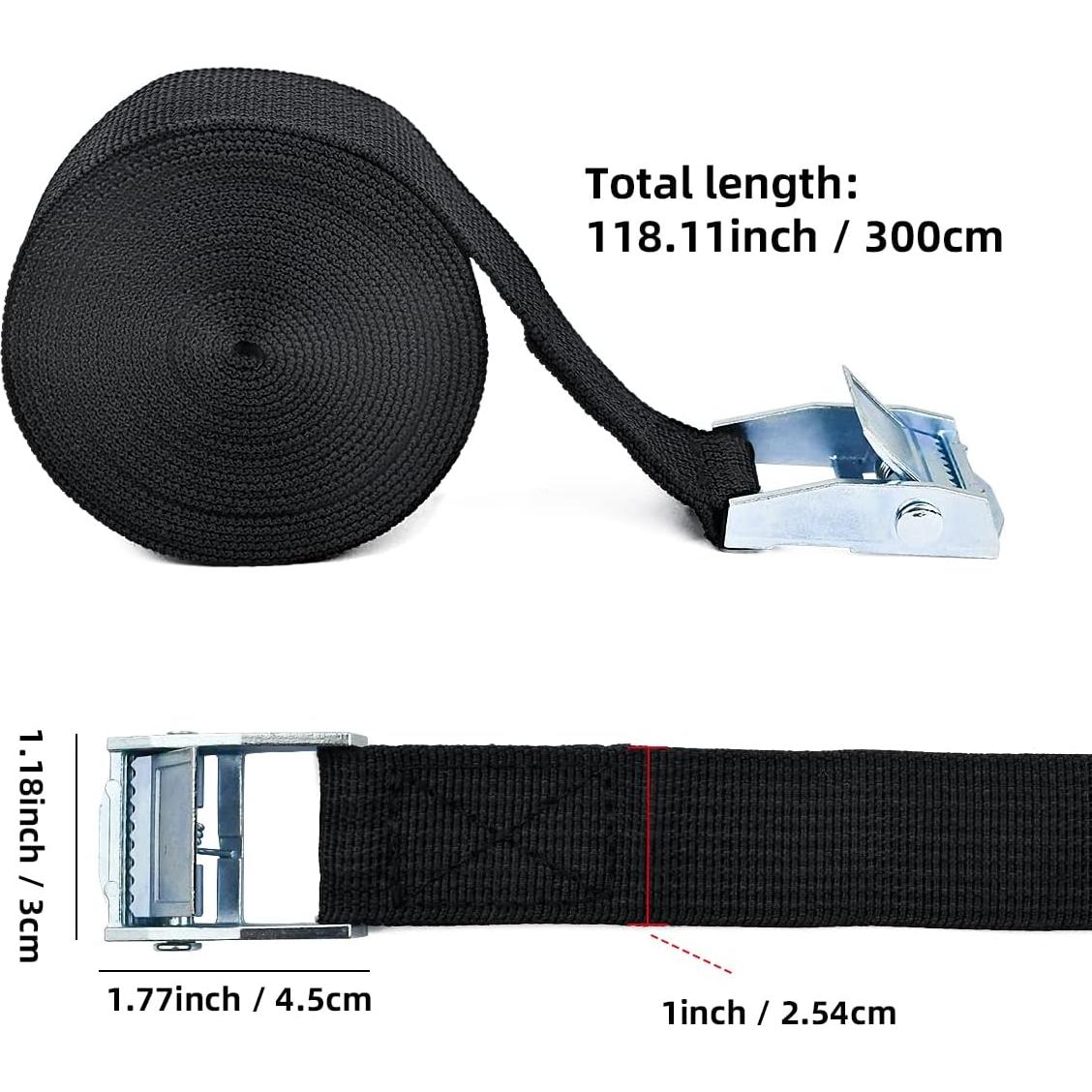 Correas de Amarre Tenalleys 2Pcs 2.54cm x 2.99m 272kg