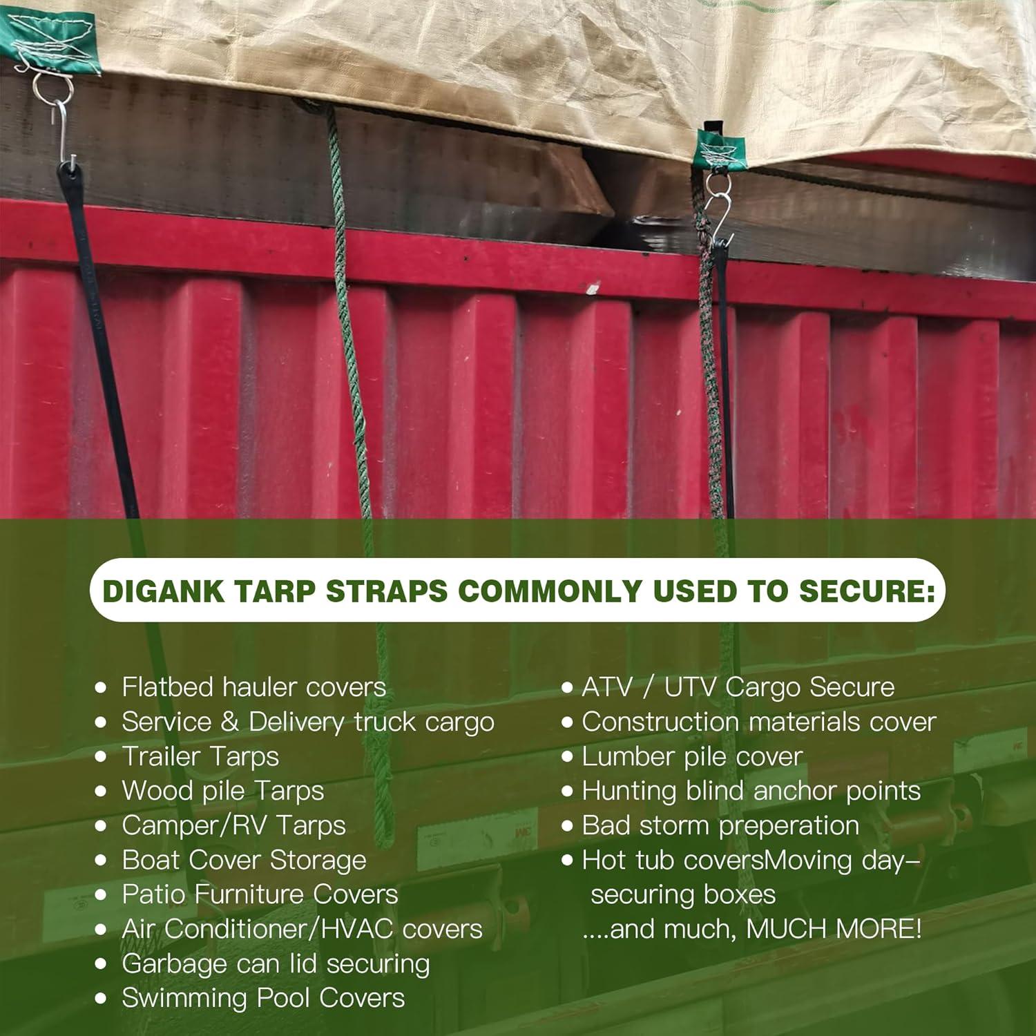 Cuerdas Bungee de Alta Resistencia Digank - 10 Piezas