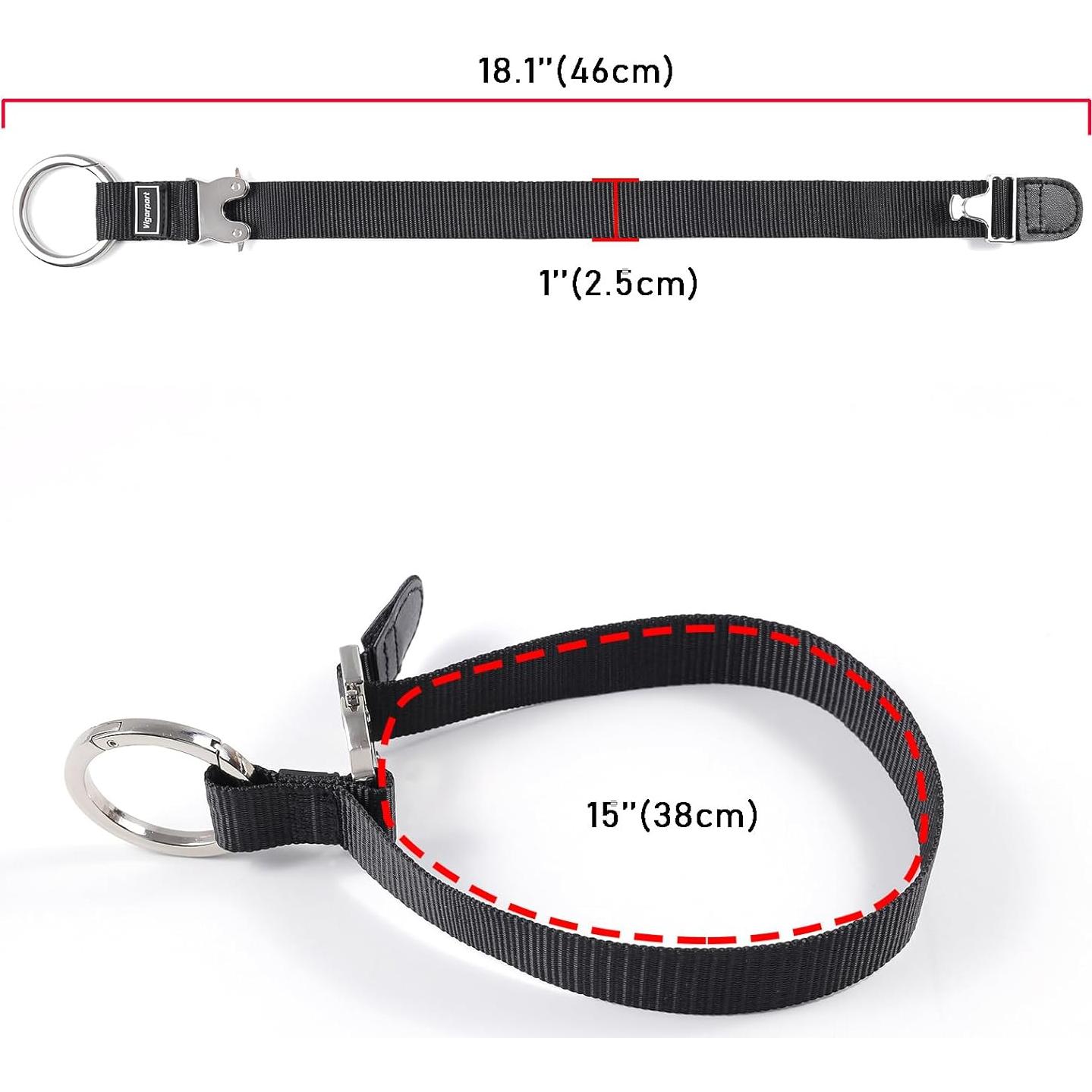 Correa Sujetadora de Chaqueta Vigorport Negro Ajustable