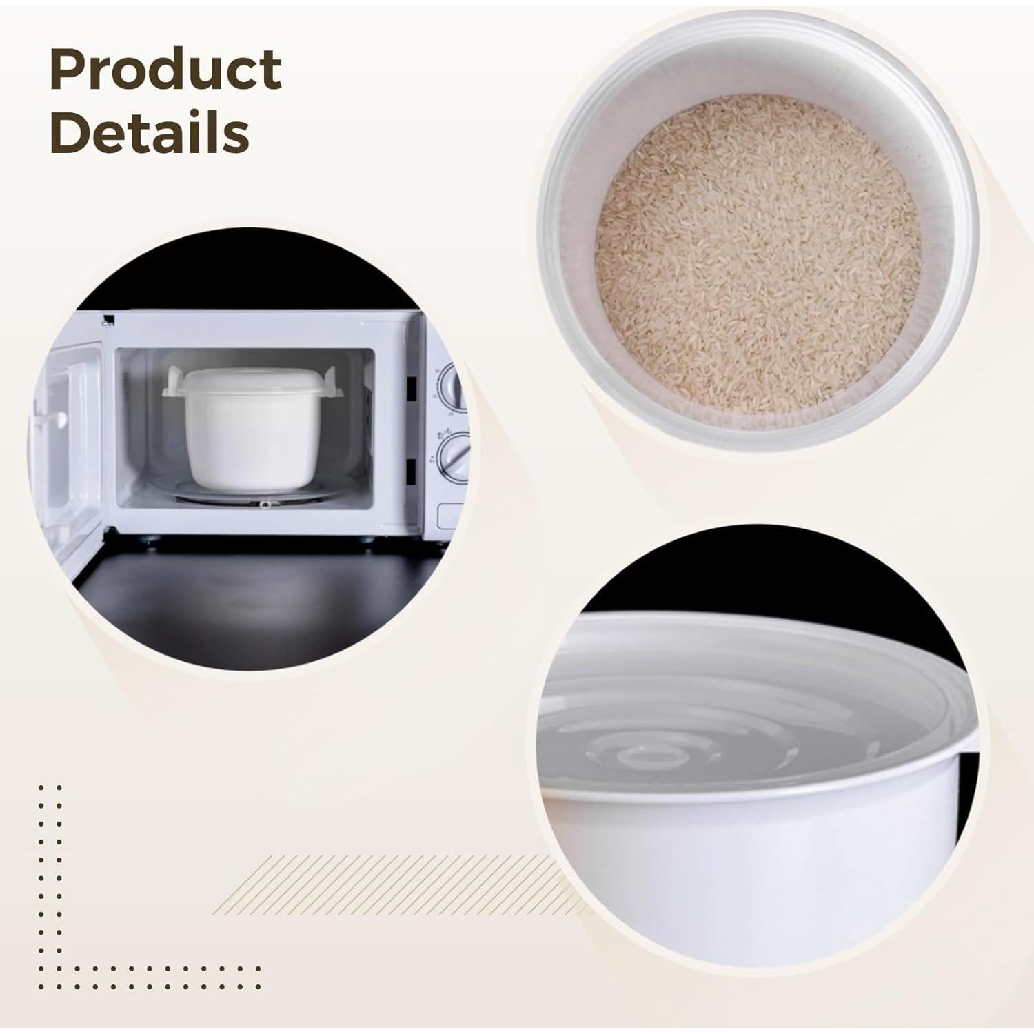 Cocedor de Arroz Homaisson 3 Tazas con Tapa Ventilada