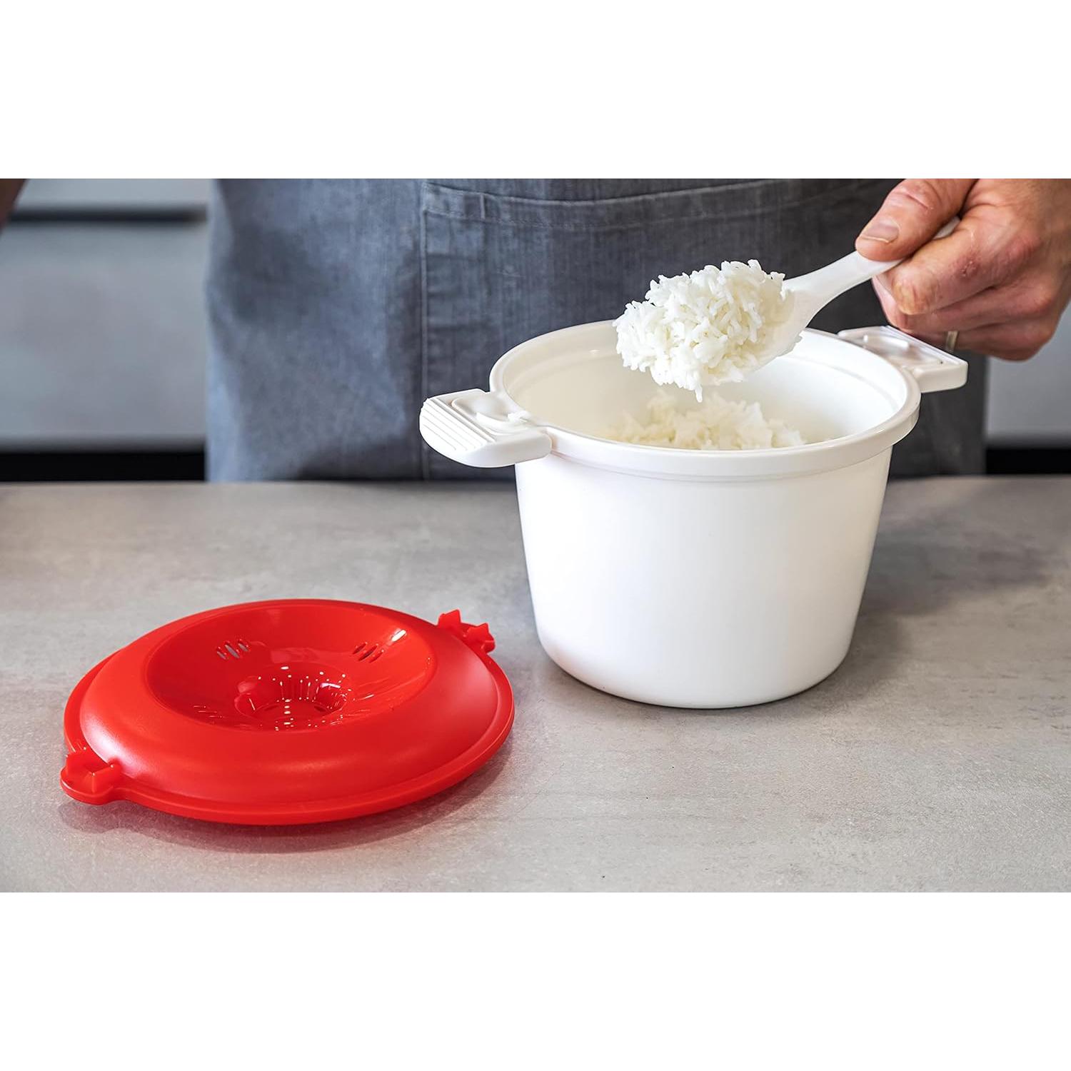 Cocinero de Arroz KitchenCraft - Vaporera Microondas 1.5L BPA Free