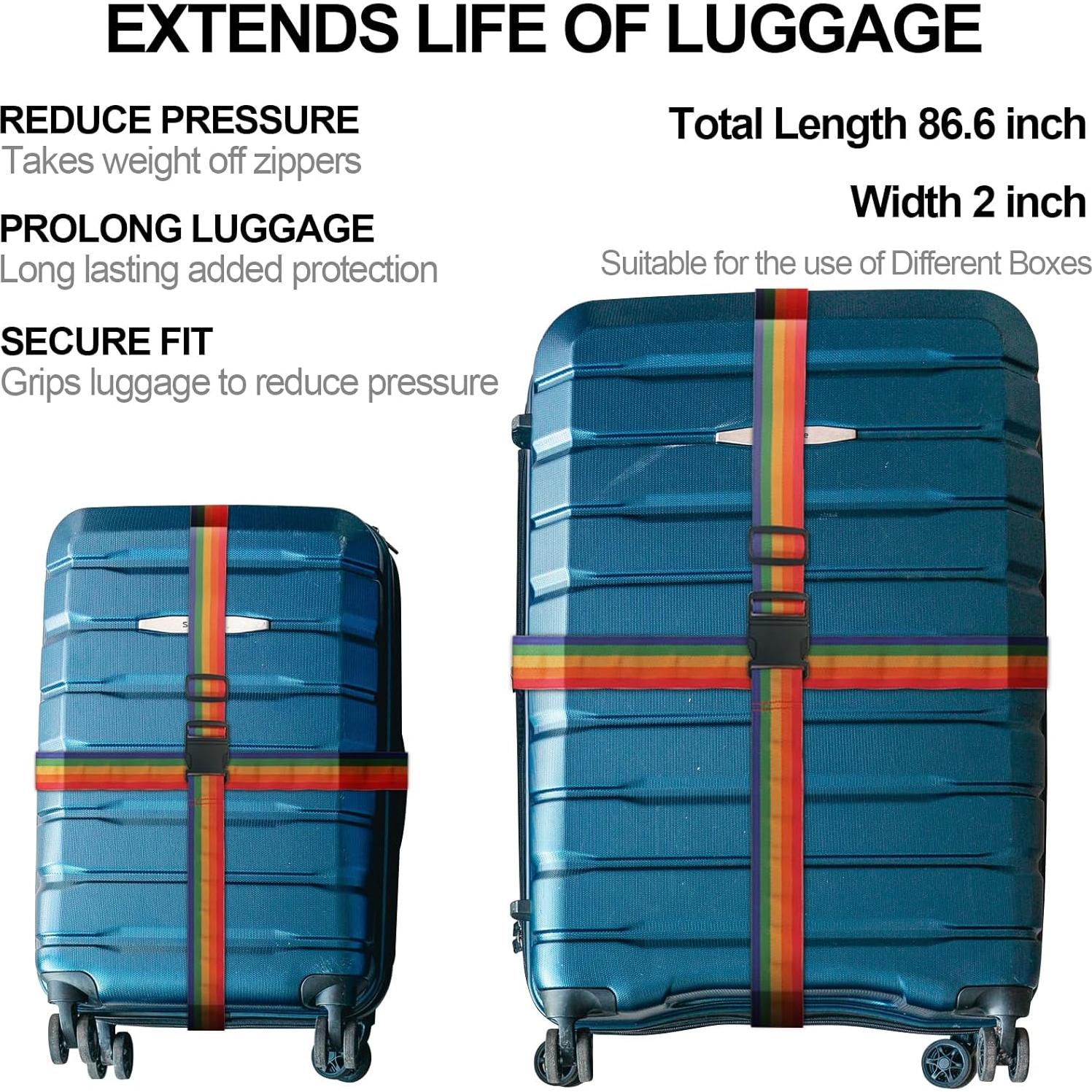 Juego de Correas y Etiquetas RIVESAB para Equipaje 4 Piezas