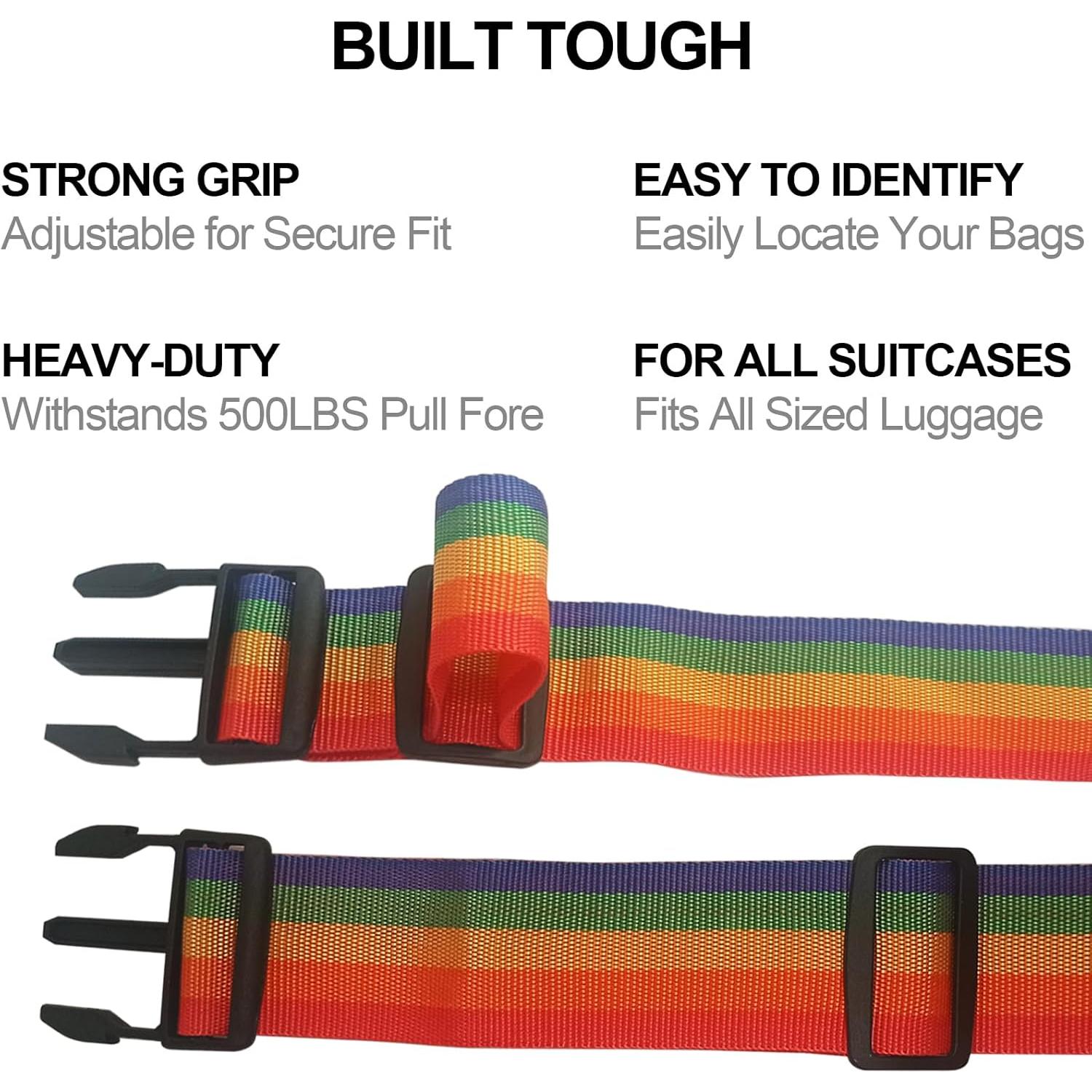 Juego de Correas y Etiquetas RIVESAB para Equipaje 4 Piezas