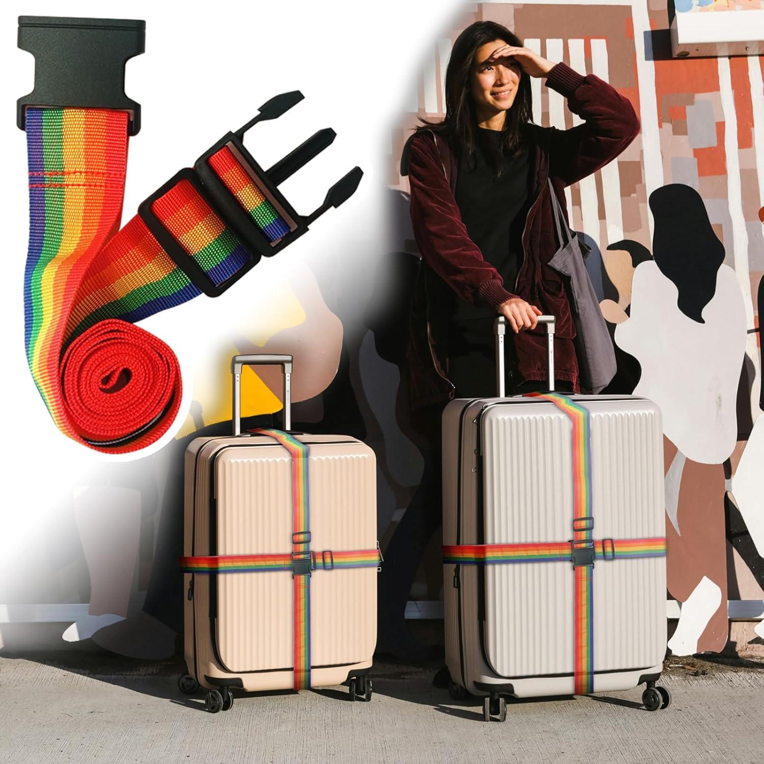 Juego de Correas y Etiquetas RIVESAB para Equipaje 4 Piezas