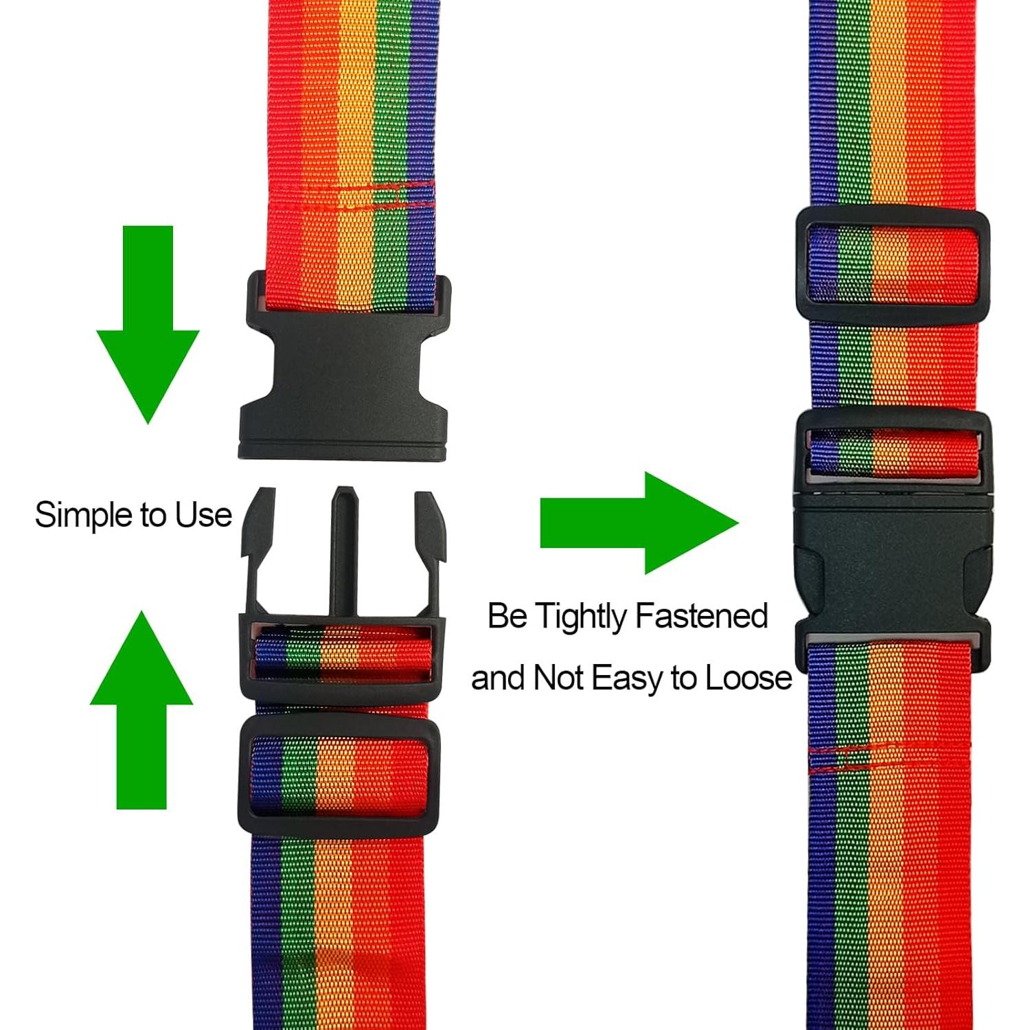 Juego de Correas y Etiquetas RIVESAB para Equipaje 4 Piezas