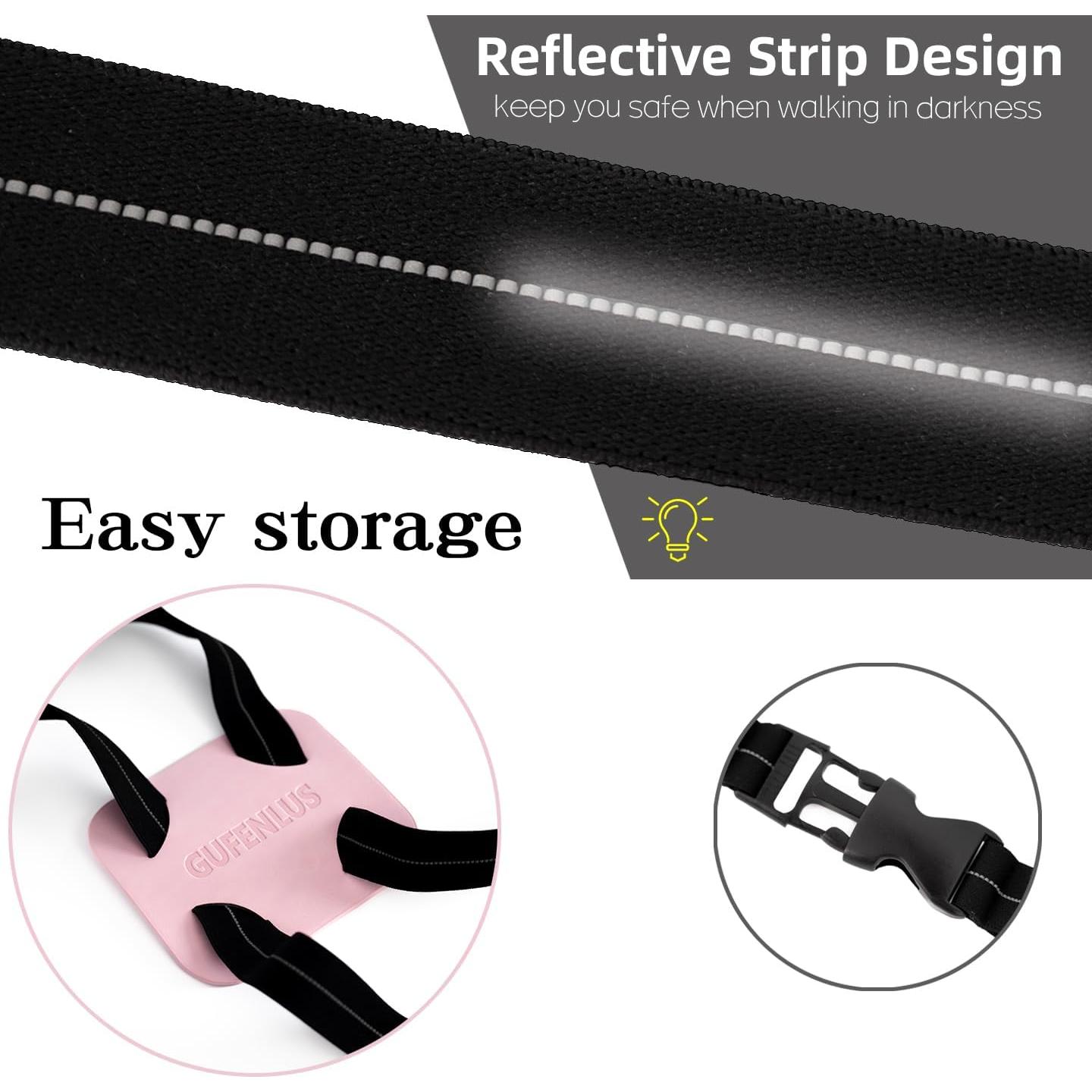 Correa Bungee para Equipaje Gufenlus Ajustable Negro/Rosa