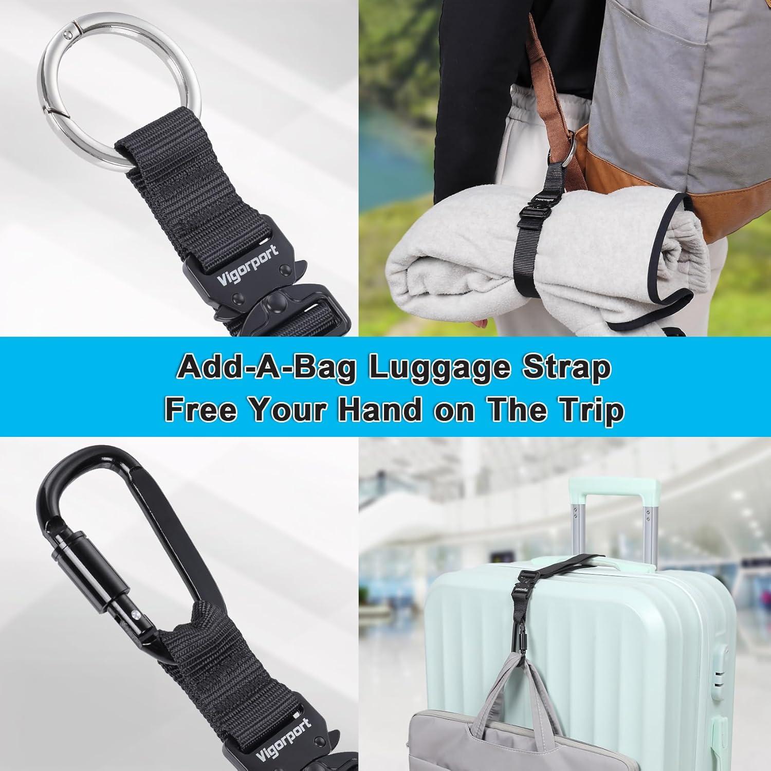 Correa de Equipaje Vigorport 2 Clips Nylon Alta Resistencia