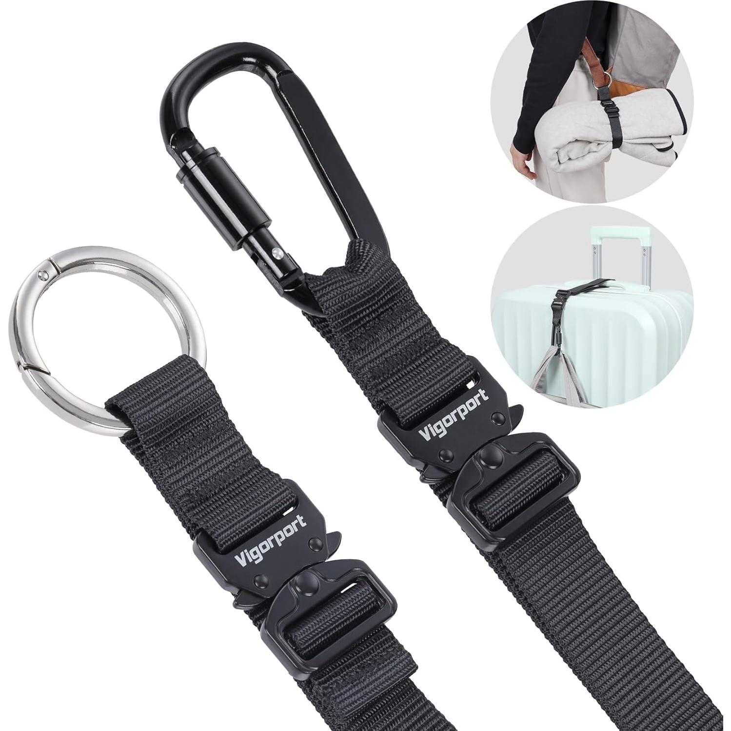 Correa de Equipaje Vigorport 2 Clips Nylon Alta Resistencia