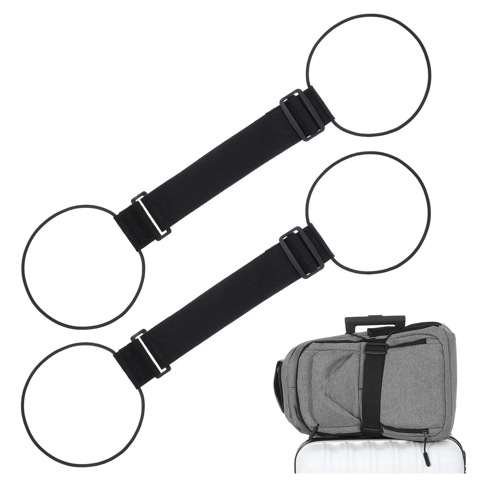 Correas de Maleta Ajustables Ouligay 2 Pcs Negras 66cm