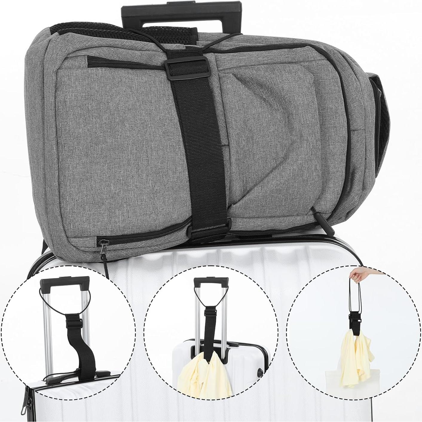 Correas de Maleta Ajustables Ouligay 2 Pcs Negras 66cm