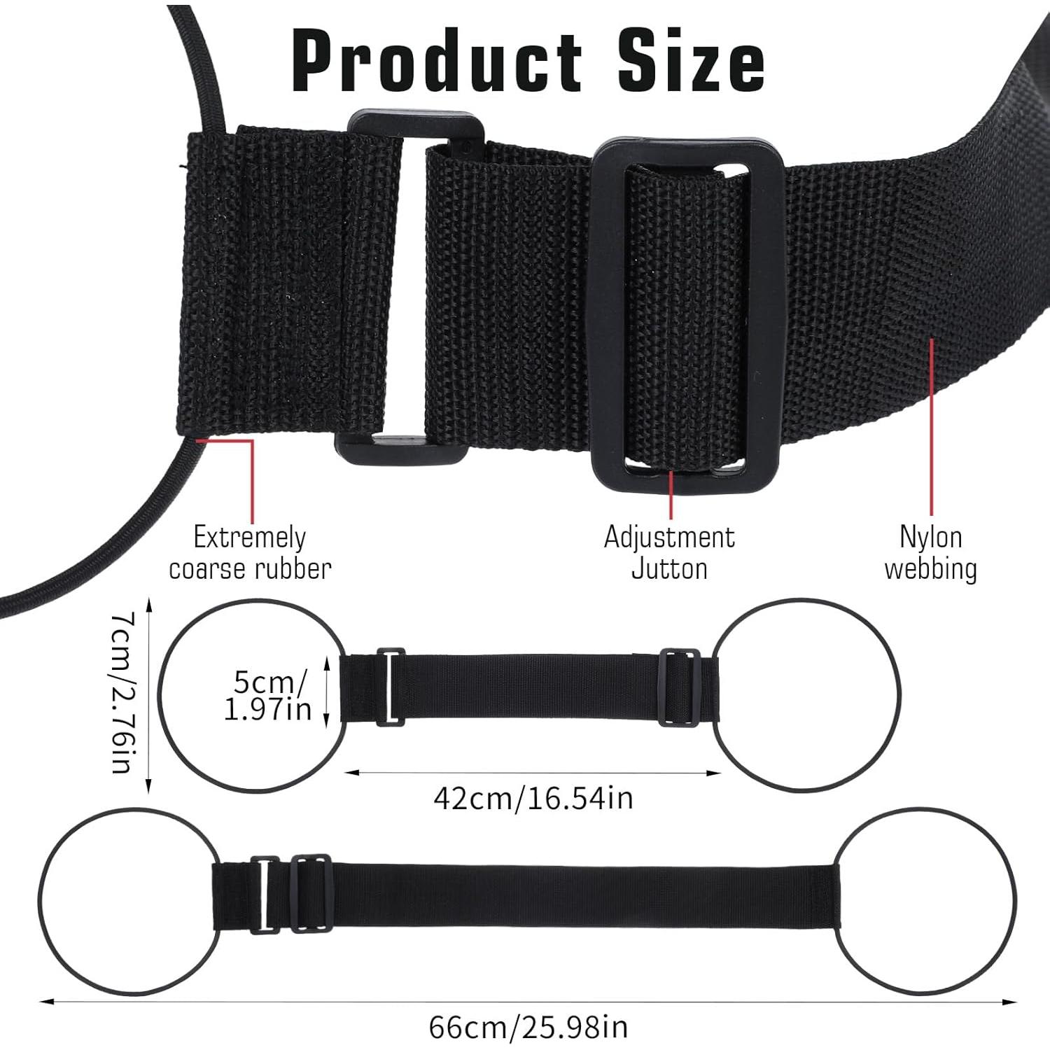 Correas de Maleta Ajustables Ouligay 2 Pcs Negras 66cm