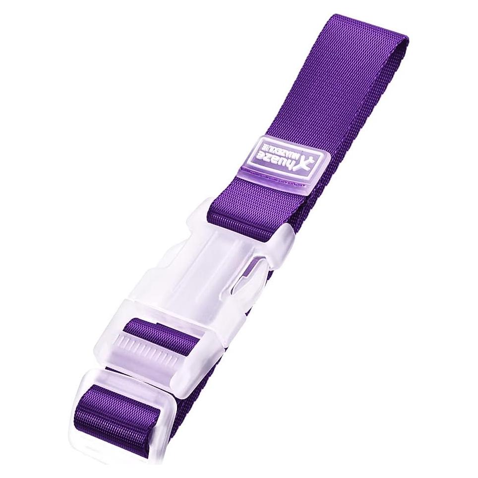 Correa de Equipaje Ajustable uxcell 300x25mm Púrpura Nylon