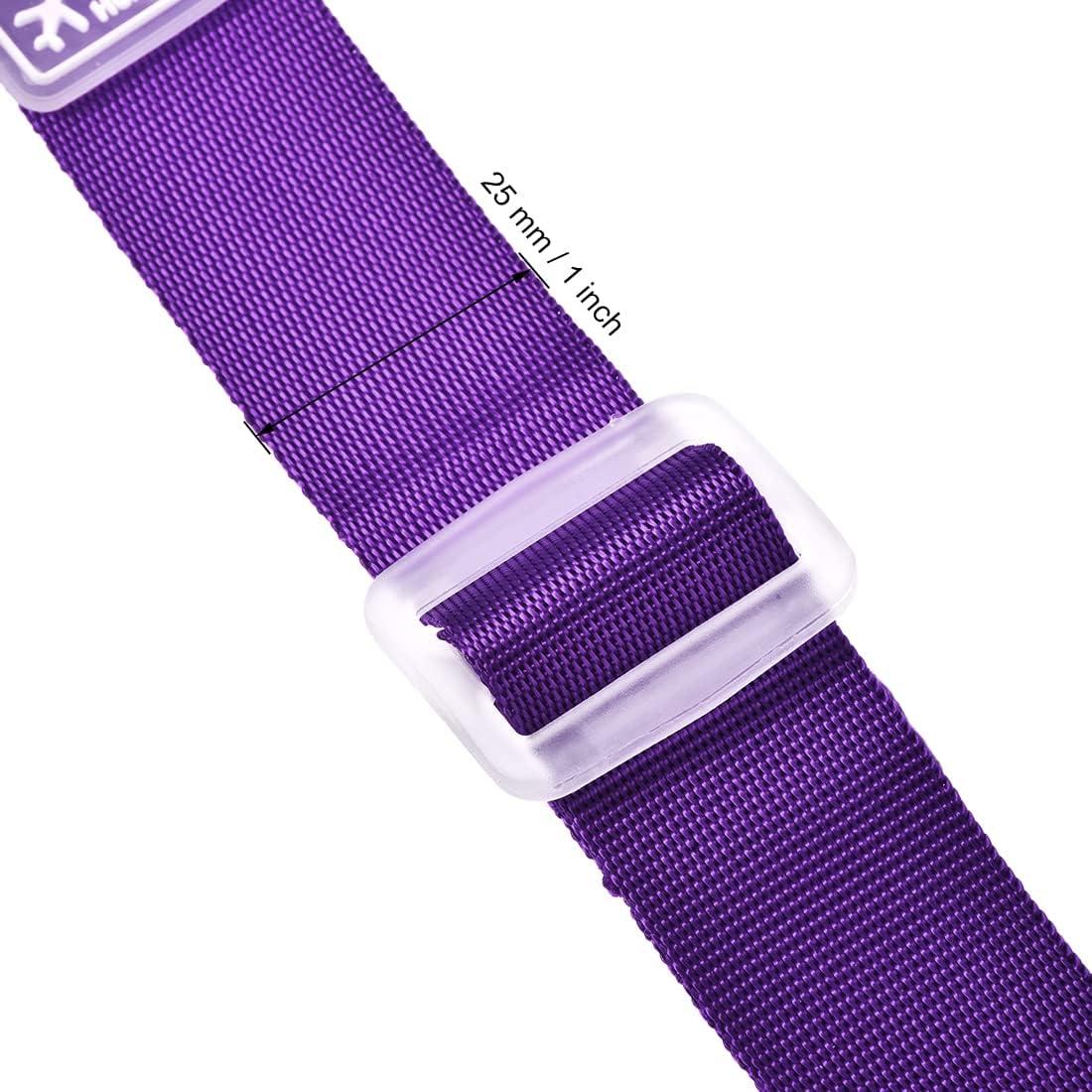 Correa de Equipaje Ajustable uxcell 300x25mm Púrpura Nylon