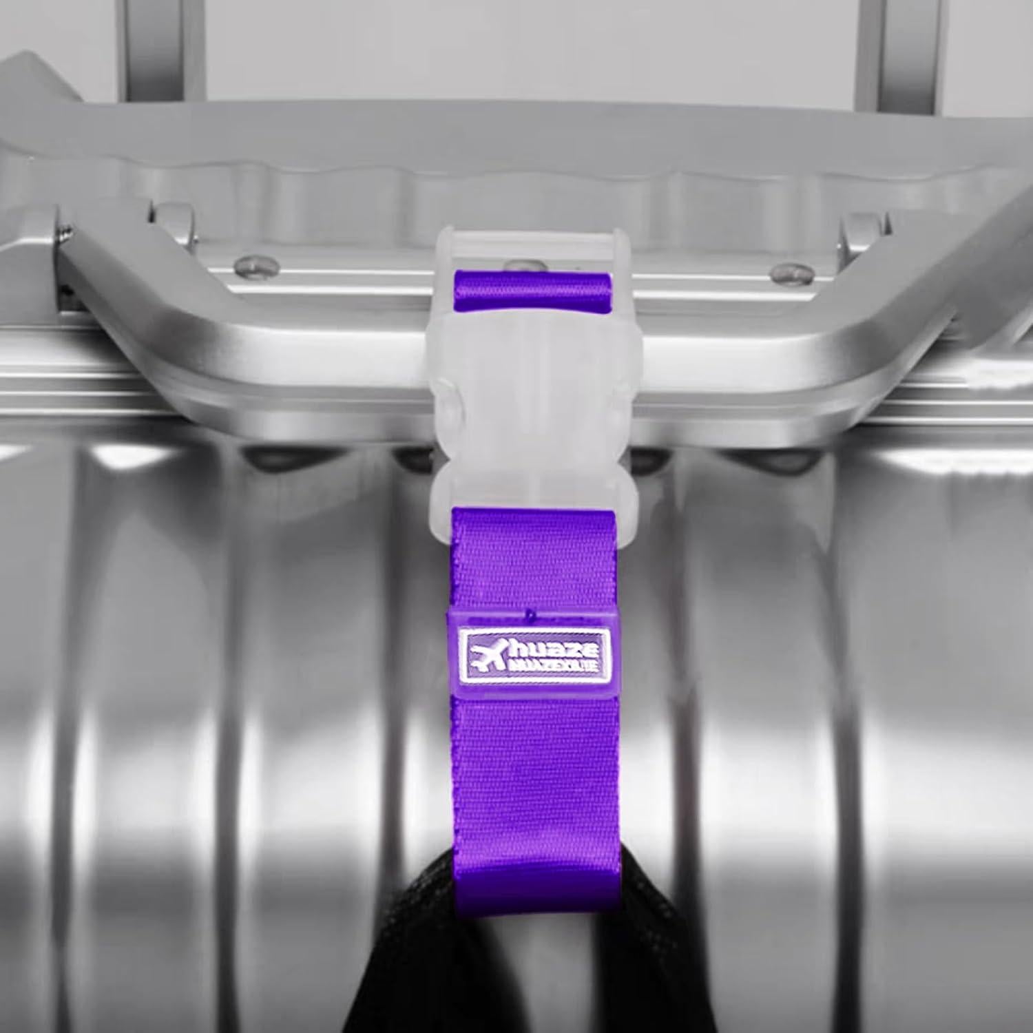 Correa de Equipaje Ajustable uxcell 300x25mm Púrpura Nylon