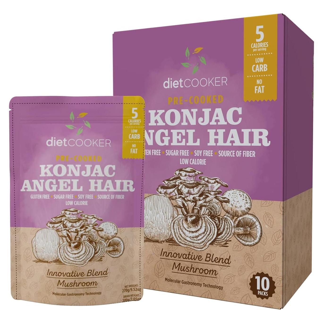 Fideos Shirataki con Polvo de Champiñón Mezclado 270 g - Diet Cooker