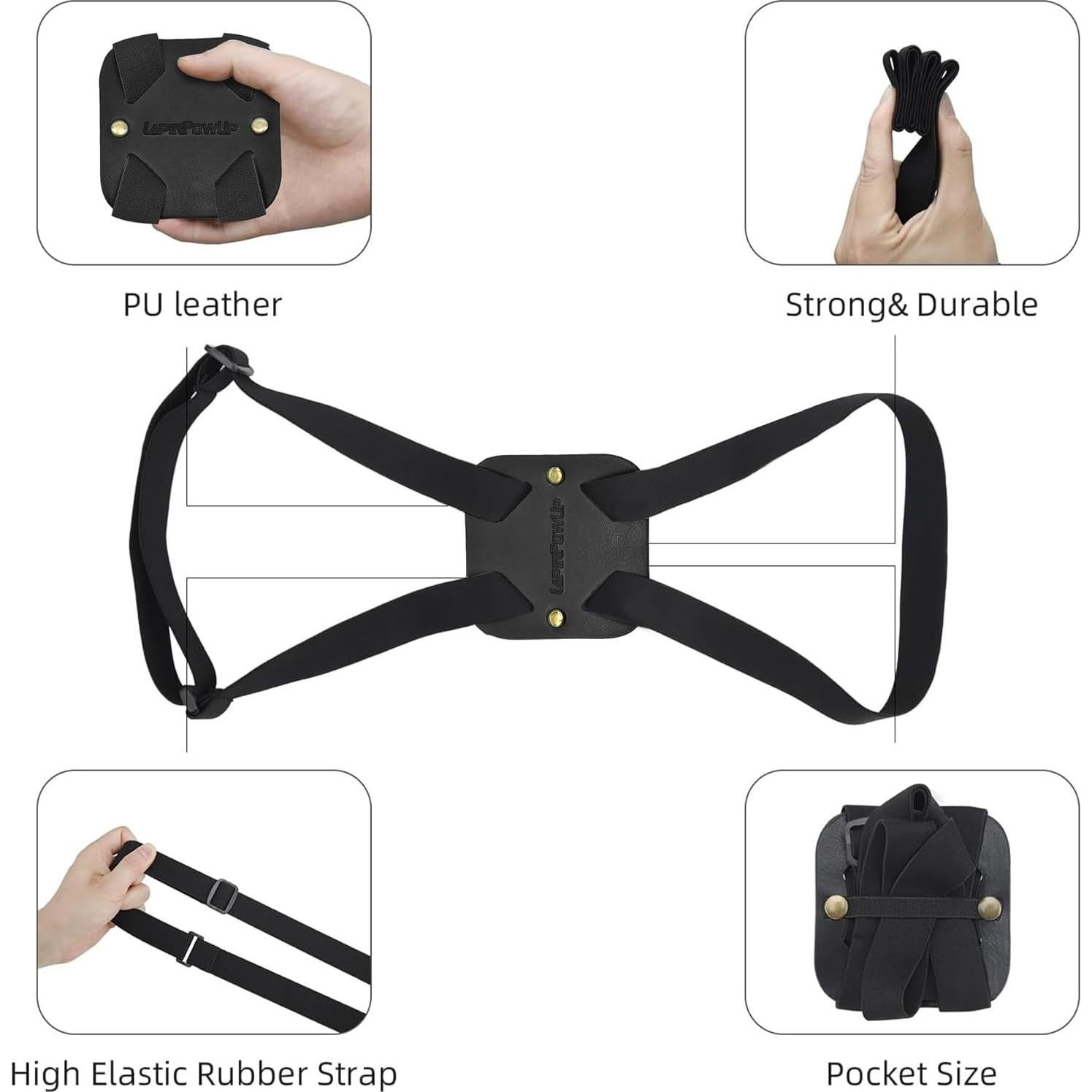 Correa de Equipaje Bungee LapinPowUp Ajustable Negra