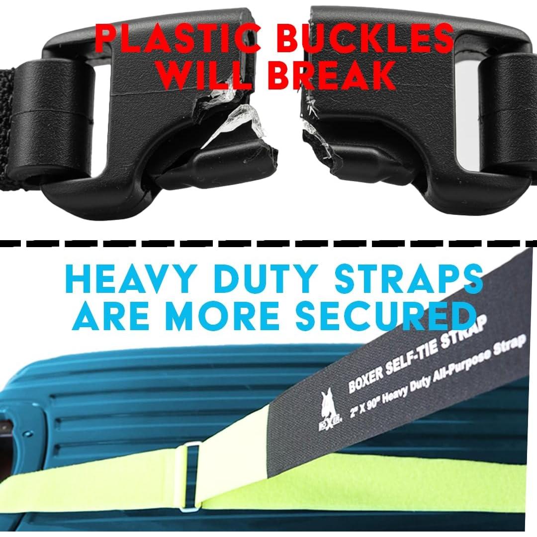 Correas de Equipaje Velcro Boxer 4 Piezas 5.08x228.6 cm