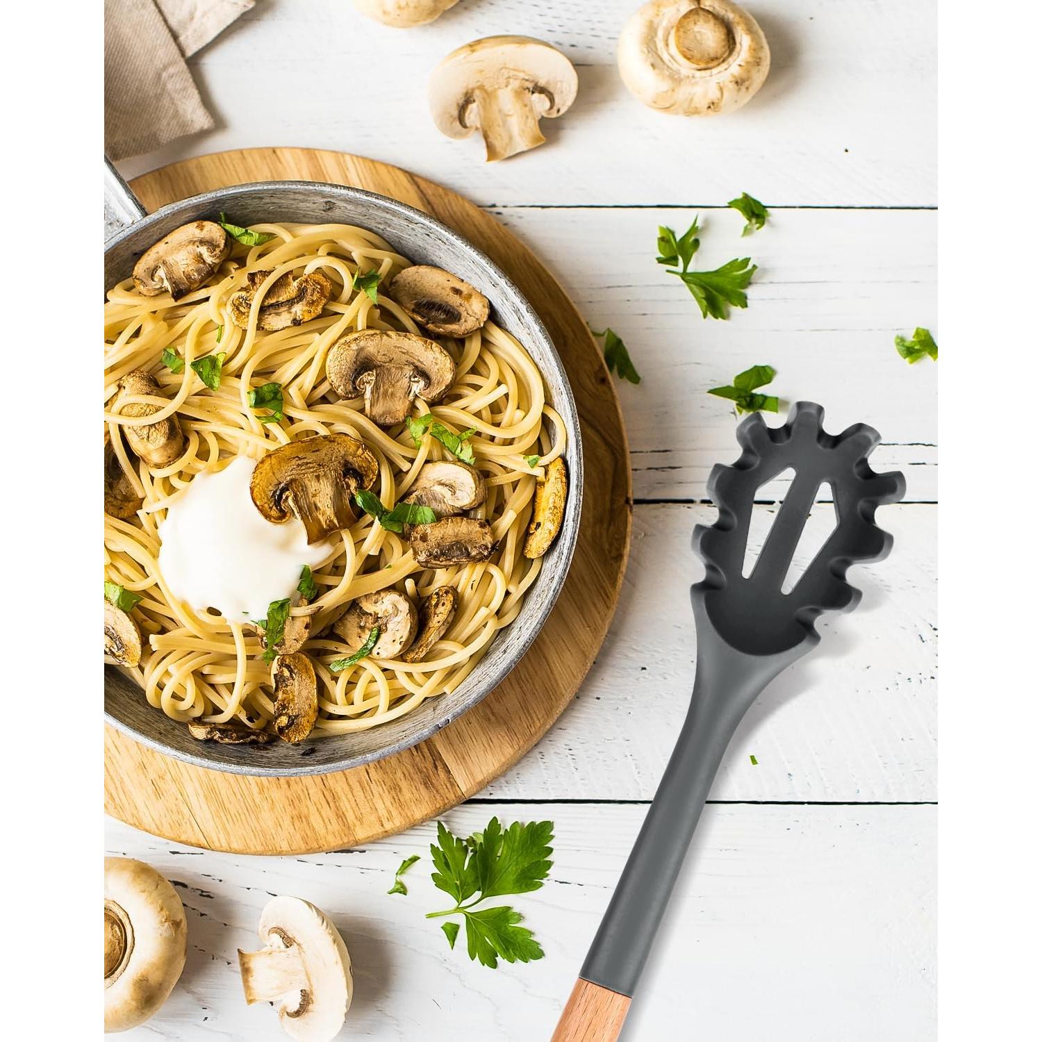 Tenedor de Pasta de Silicona Badiano 32.5 cm Gris Antiadherente