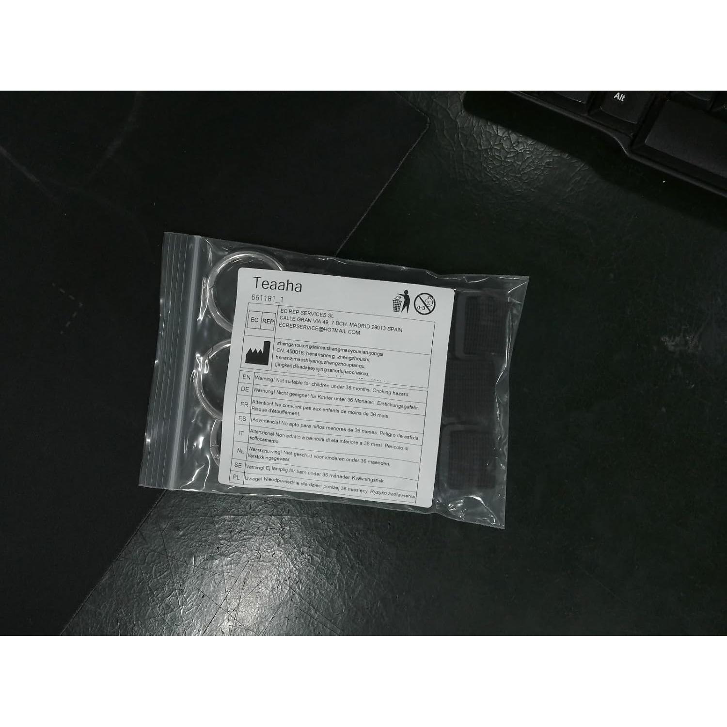 Paquete de 3 correas de equipaje Teaaha, nylon ajustable negro