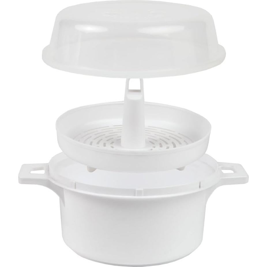 Juego de Vapor Redondo Home-X para Microondas 3 Piezas