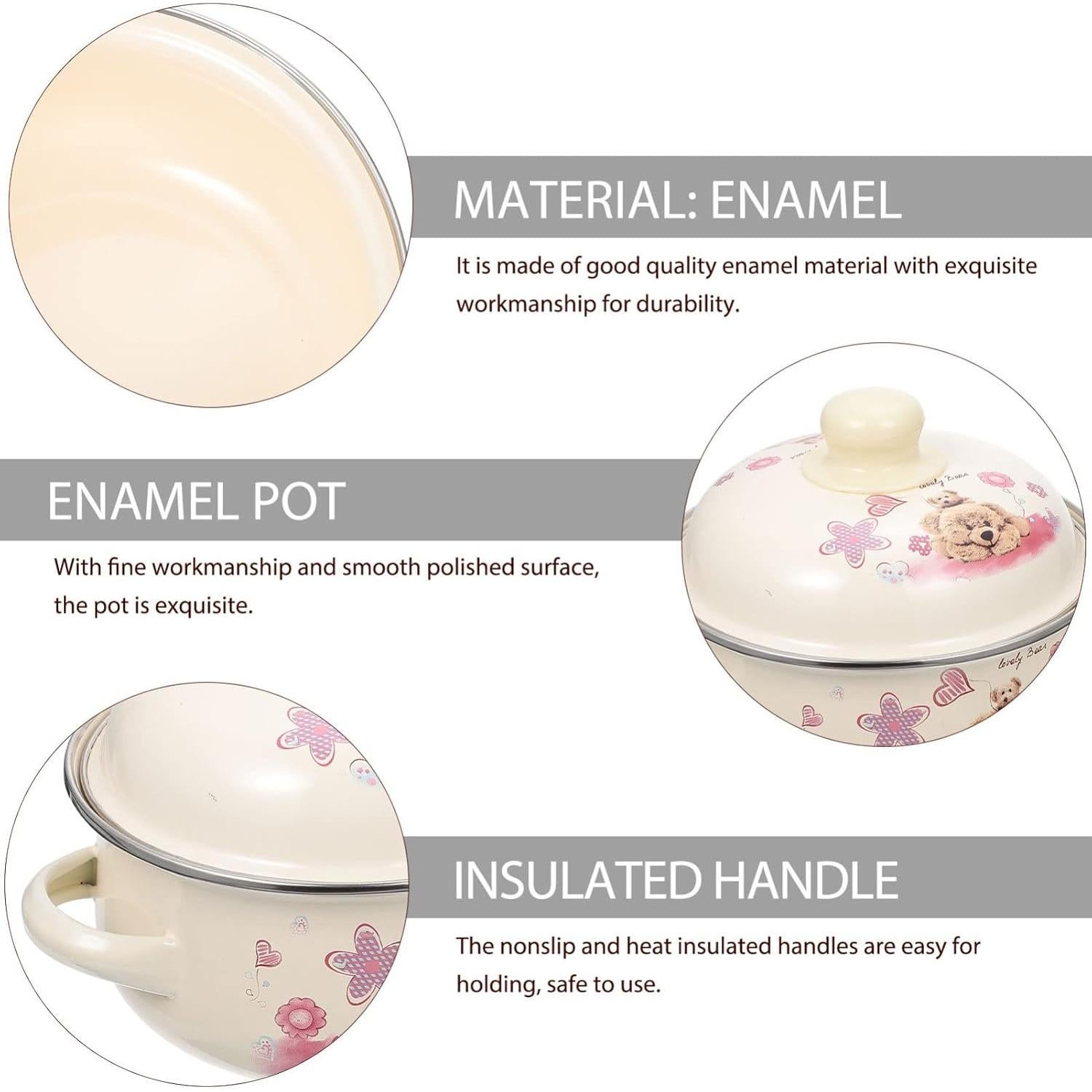 Tazón de Sopa Esmalte Angoily 20x16x8cm Horno Seguro