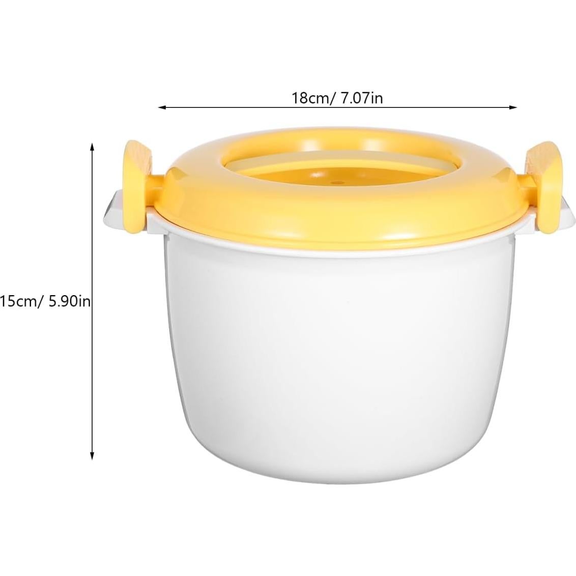 Cocinero de Arroz de Microondas JECOMPRIS Amarillo 1 Taza