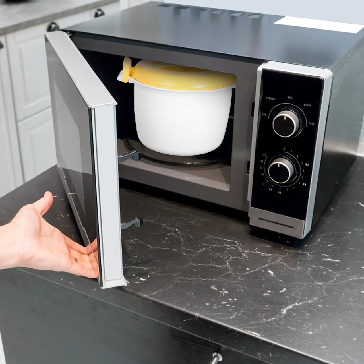 Cocinero de Arroz de Microondas JECOMPRIS Amarillo 1 Taza