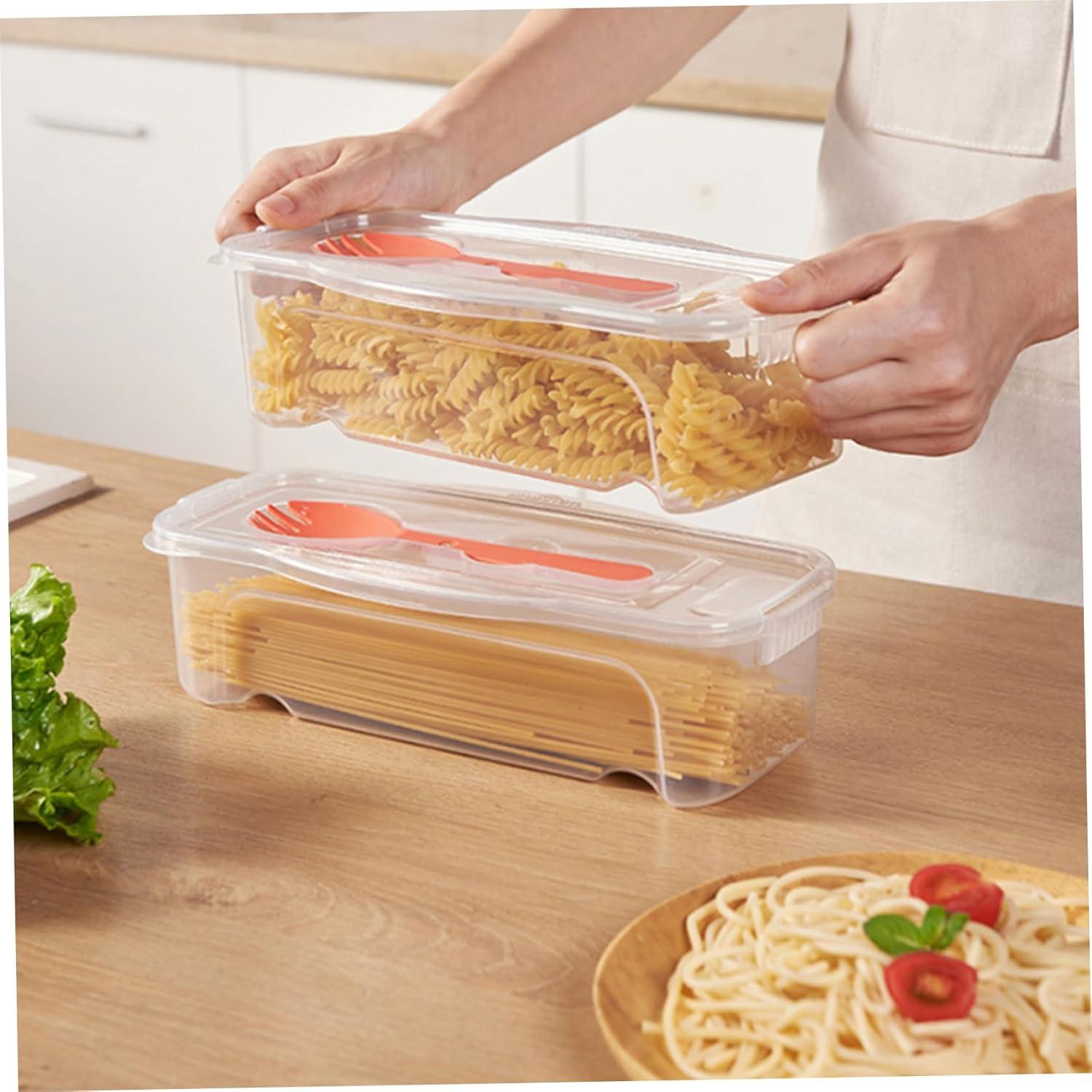 Juego de 2 Cocedores de Pasta para Microondas con Tapa Coladora