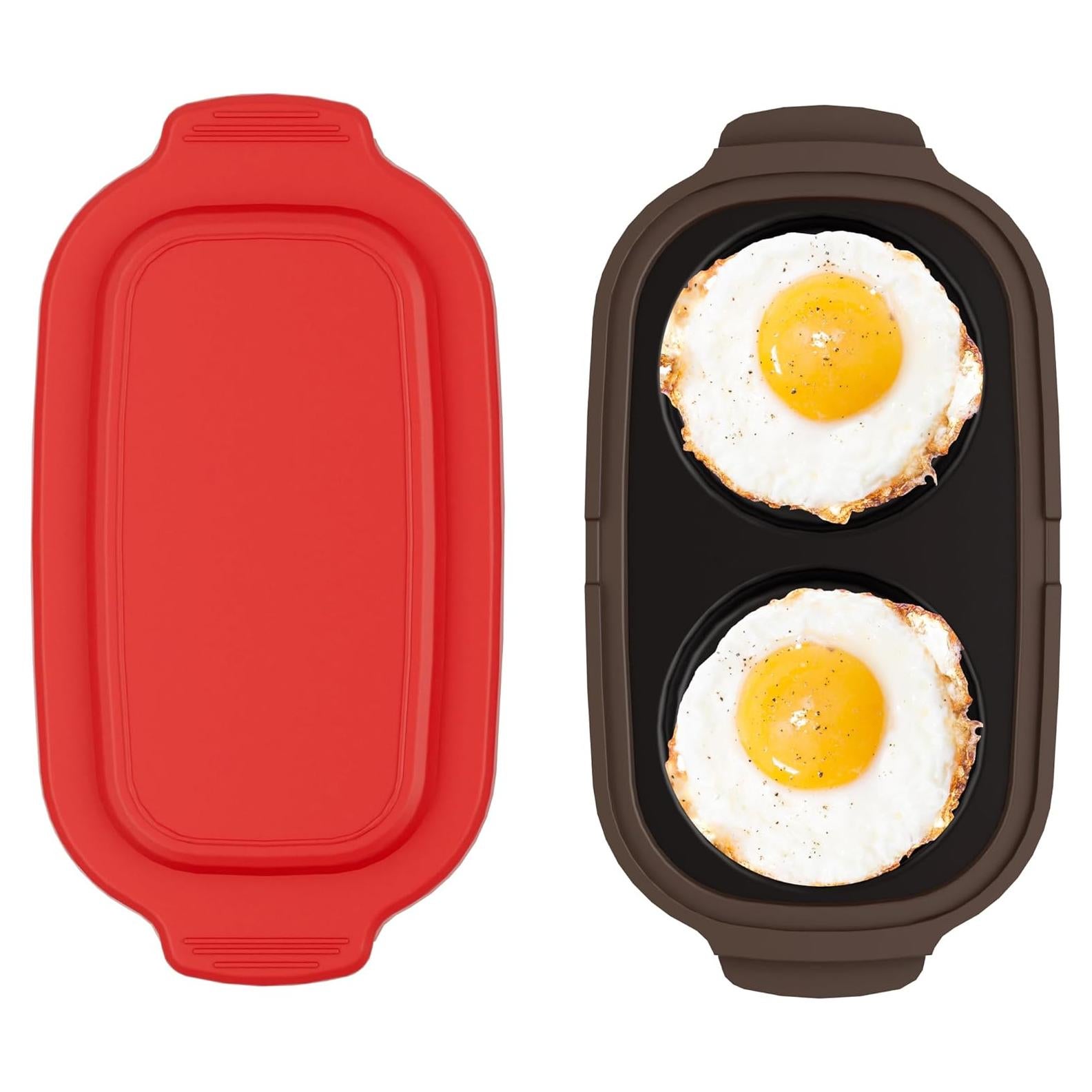 Cocinador de Huevos de Microondas Lkicwah para 2 Huevos Antiadherente