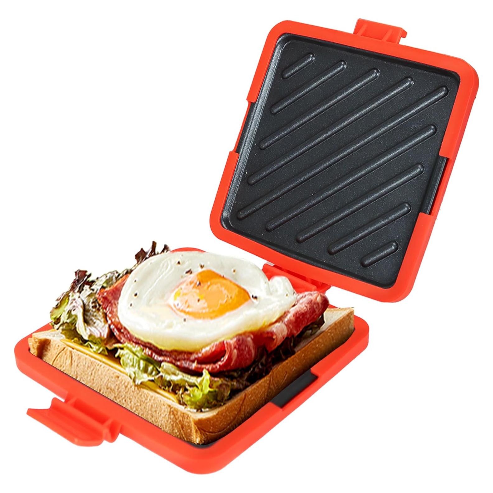 Hacedor de Sándwiches Tostados NewRiu Microondas Rojo 900W