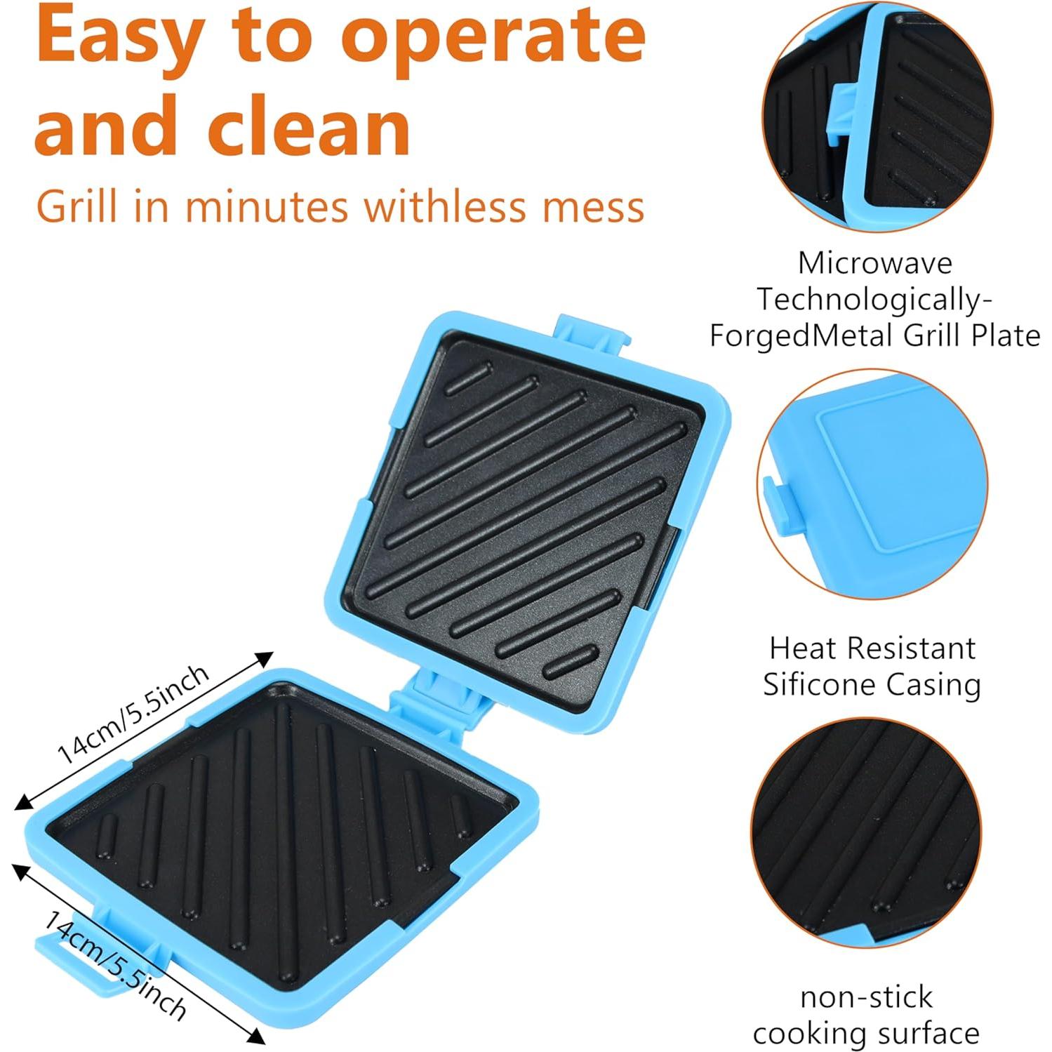 Hacedor de Sándwiches Tostados NewRiu Microondas Rojo 900W