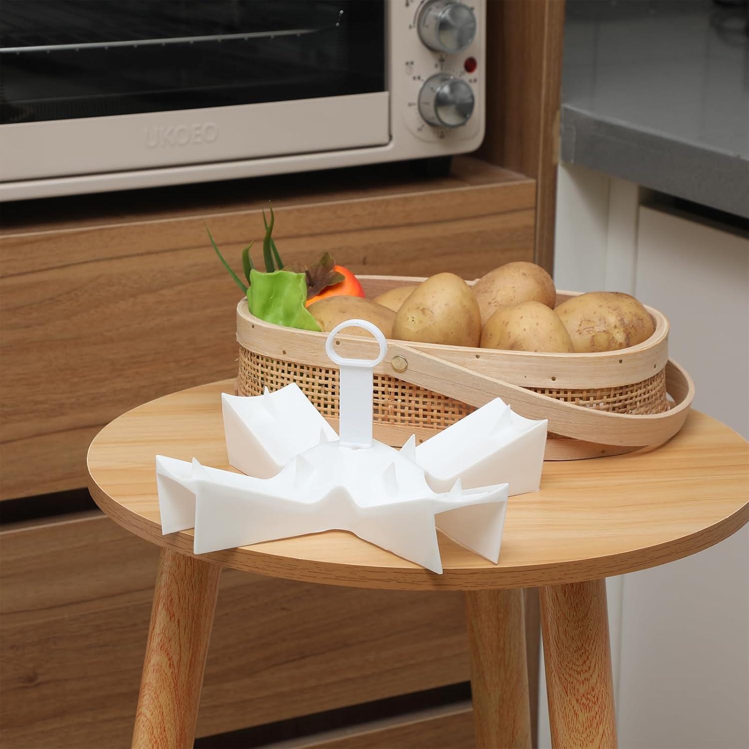 Soporte para Papas al Horno Honeydak, Microondas 22.4 cm, Blanco