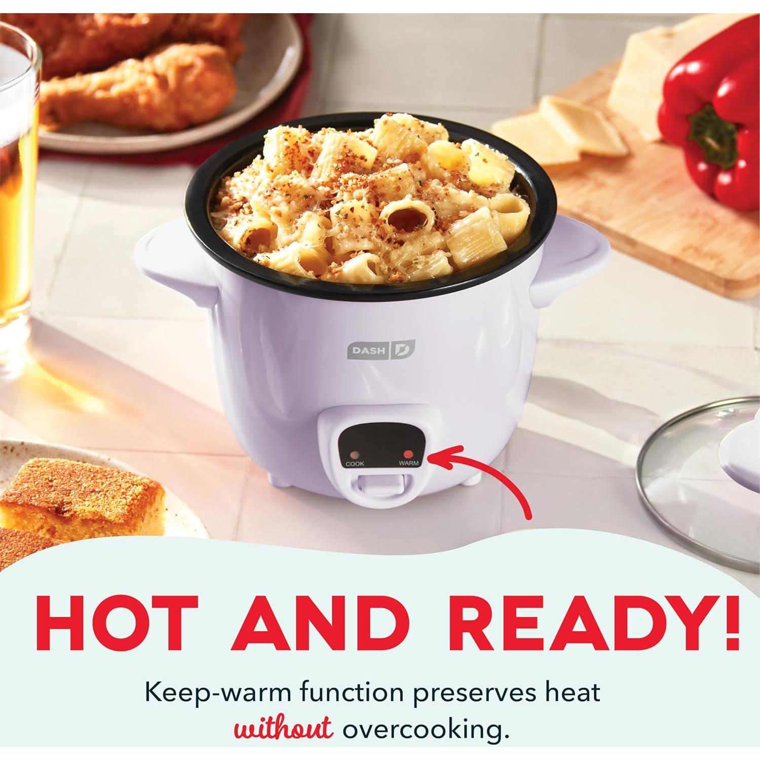 Cocedor de Arroz Mini Dash 2 Tazas Antiadherente Lavanda