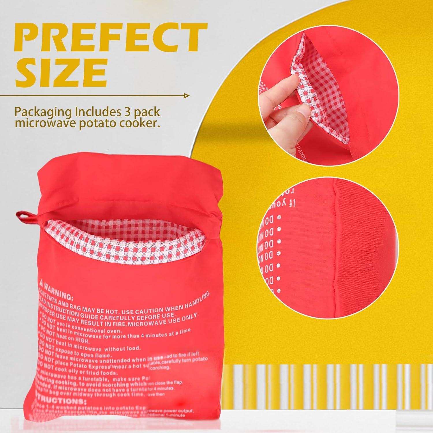 Paquete de 4 Bolsas Reutilizables para Cocinar Papas ATB