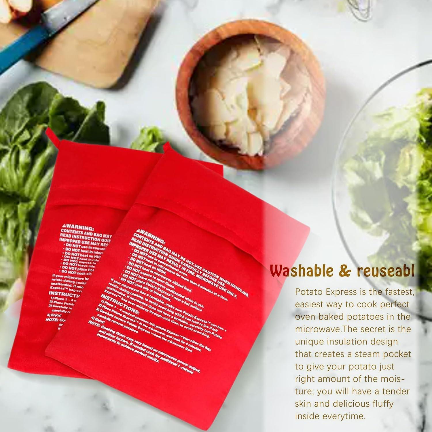 Paquete de 4 Bolsas Reutilizables para Cocinar Papas ATB