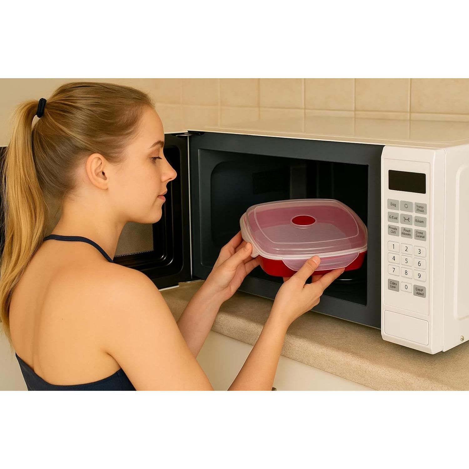 Vaporera de Microondas Ventilada Dependable 20.32cm Libre BPA