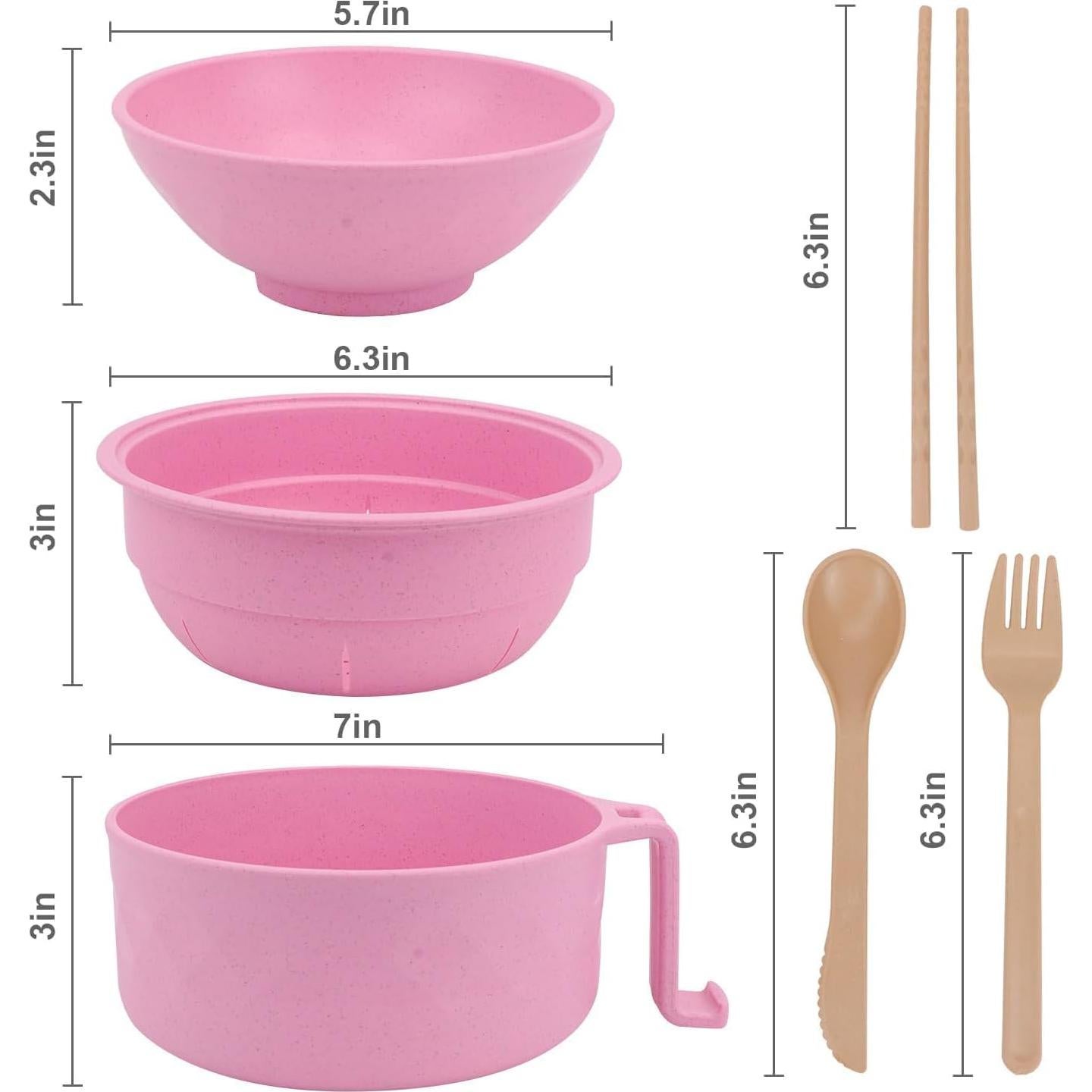 Juego de Tazones de Ramen en Microondas 6 en 1 Howfulcheer