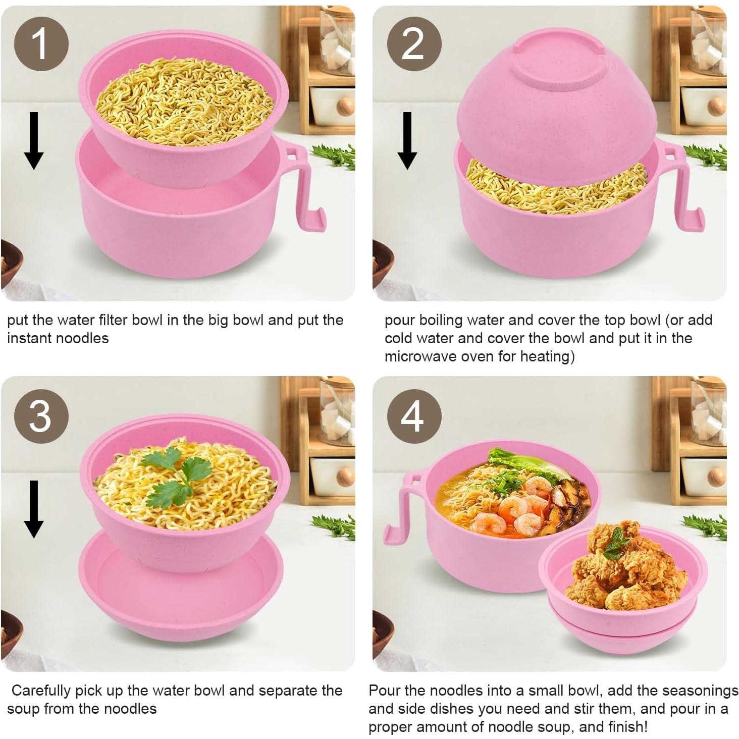 Juego de Tazones de Ramen en Microondas 6 en 1 Howfulcheer