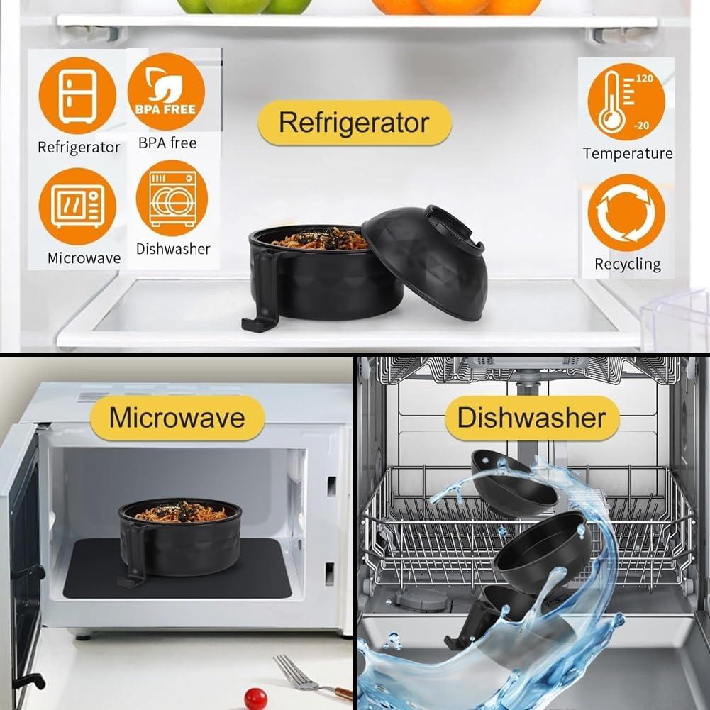 Juego de Tazones de Ramen en Microondas 6 en 1 Howfulcheer