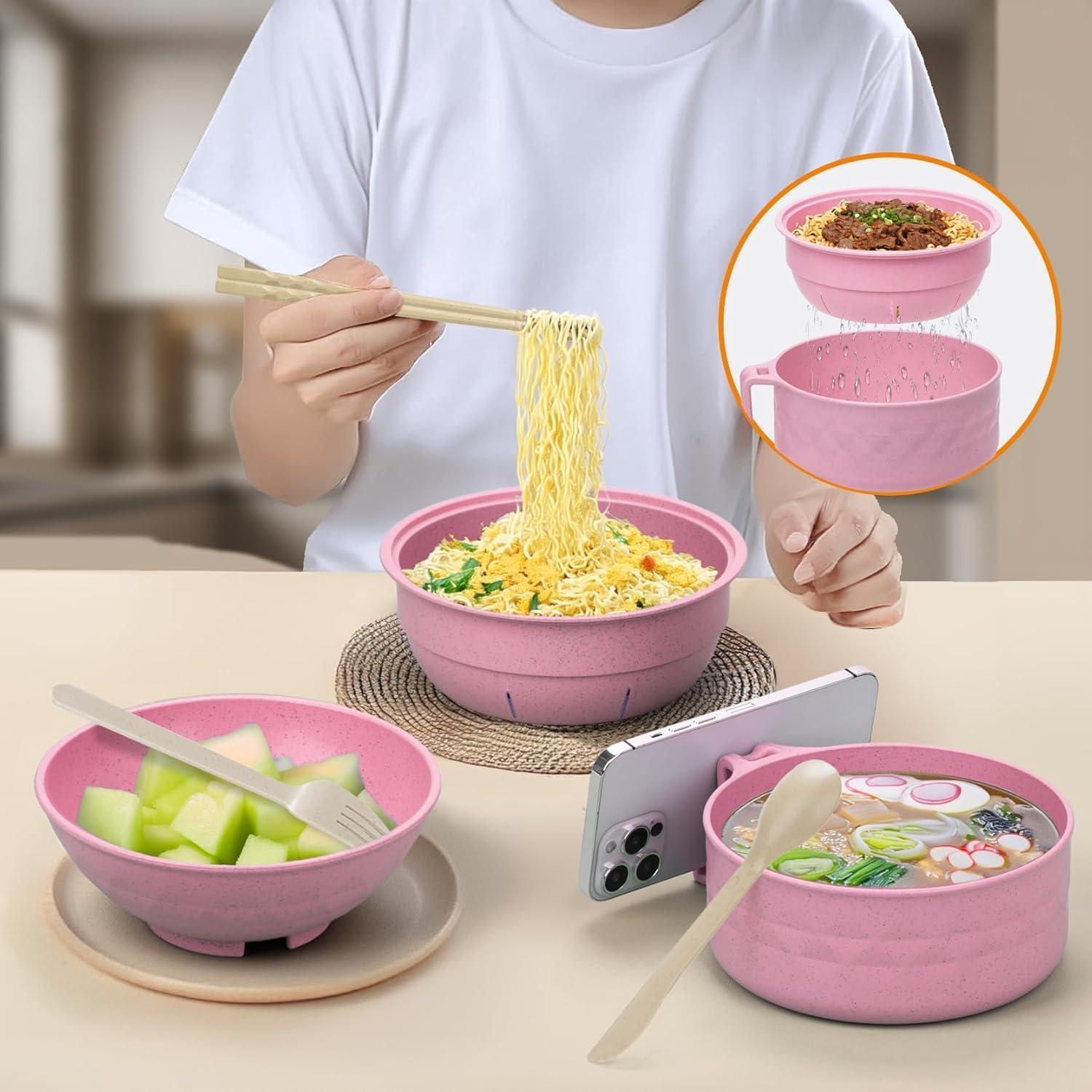 Juego de Tazones de Ramen en Microondas 6 en 1 Howfulcheer