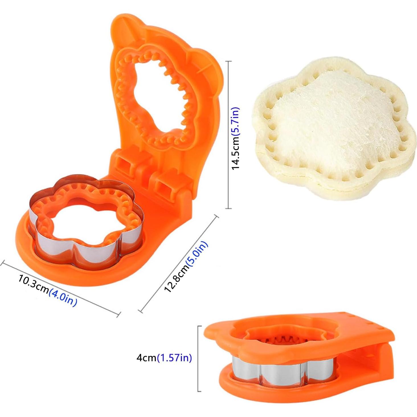 Cortador y Sellador de Sándwich QinhBting Naranja Forma Flor